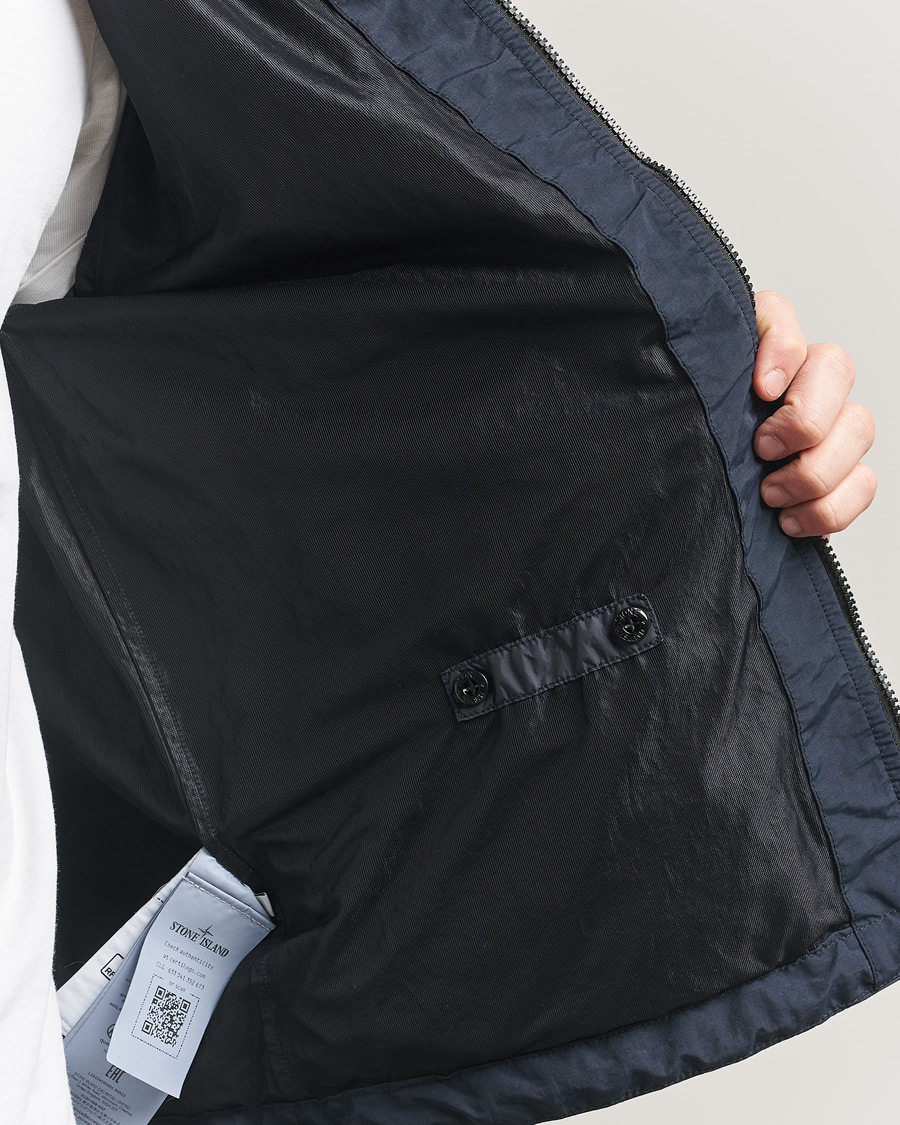 Homme | Manteaux Et Vestes | Stone Island | Crinkle Reps Padded Hood Jacket Navy