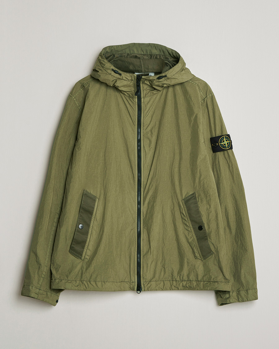Homme | Manteaux Et Vestes | Stone Island | Crinkle Reps Padded Hood Jacket Military Green