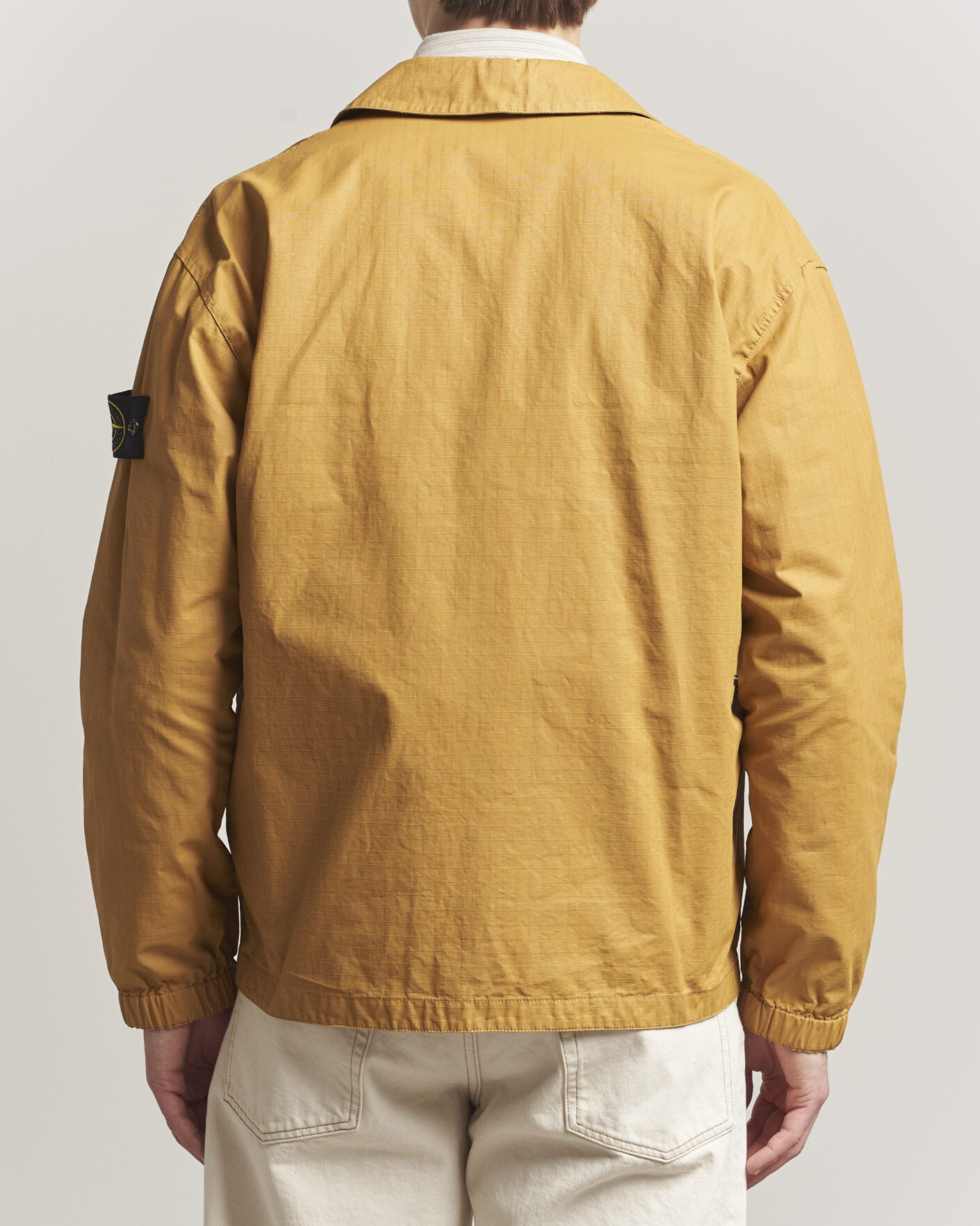 Homme | Manteaux Et Vestes | Stone Island | Double Coated Cotton Ripstop Overshirt Mustard