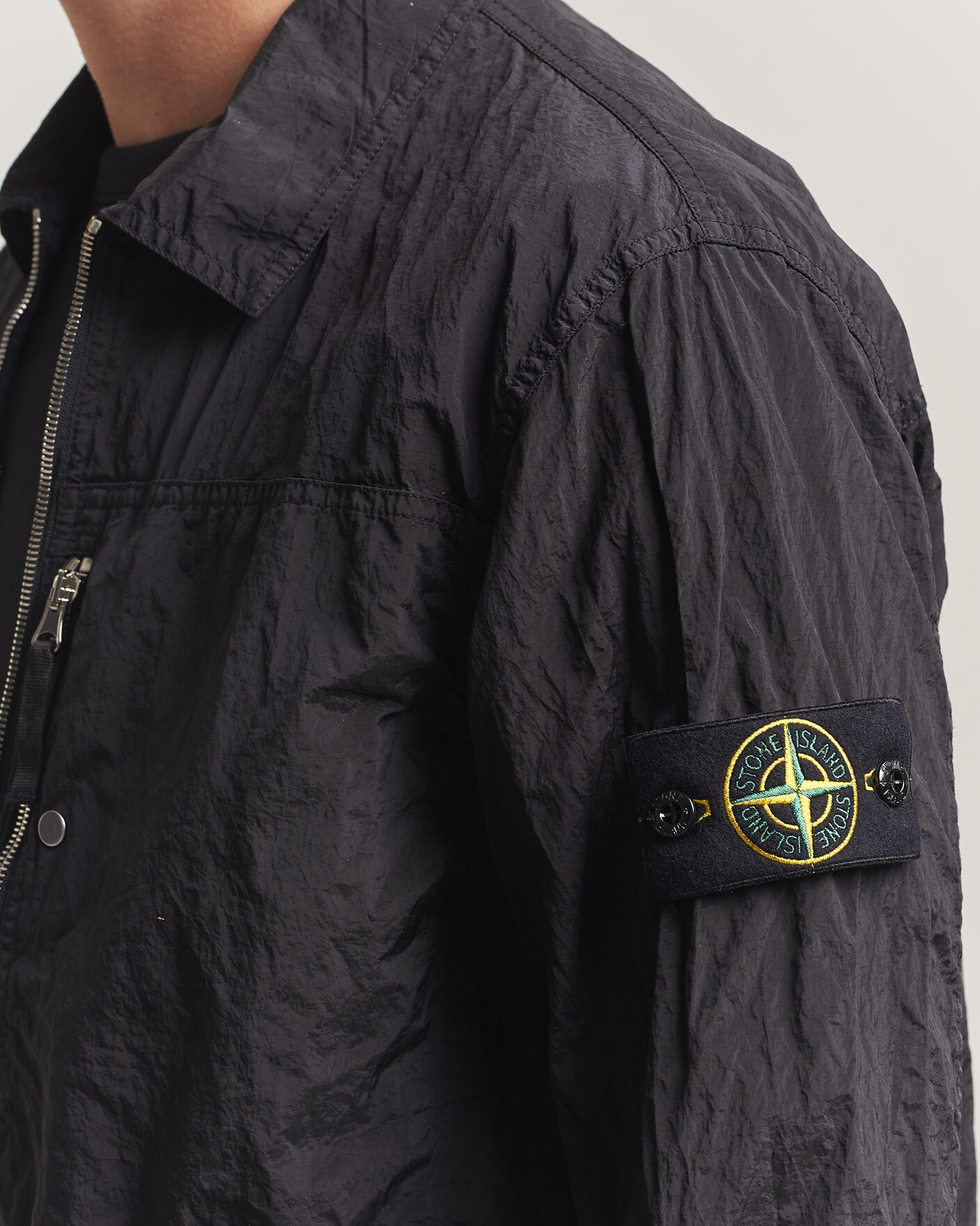 Homme | Chemises | Stone Island | Nylon Metal Zip Overshirt Black