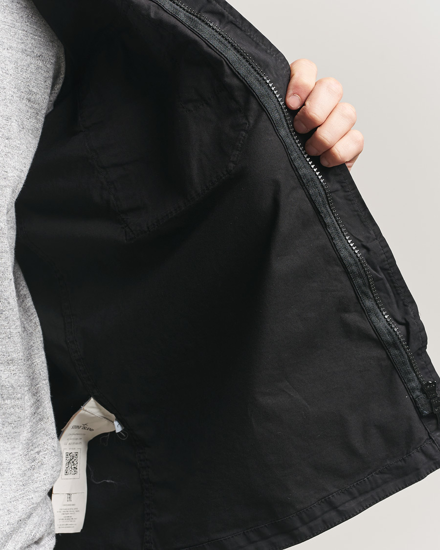 Homme | Chemises | Stone Island | Organic Cotton Twill Short Sleeve Shirt Black