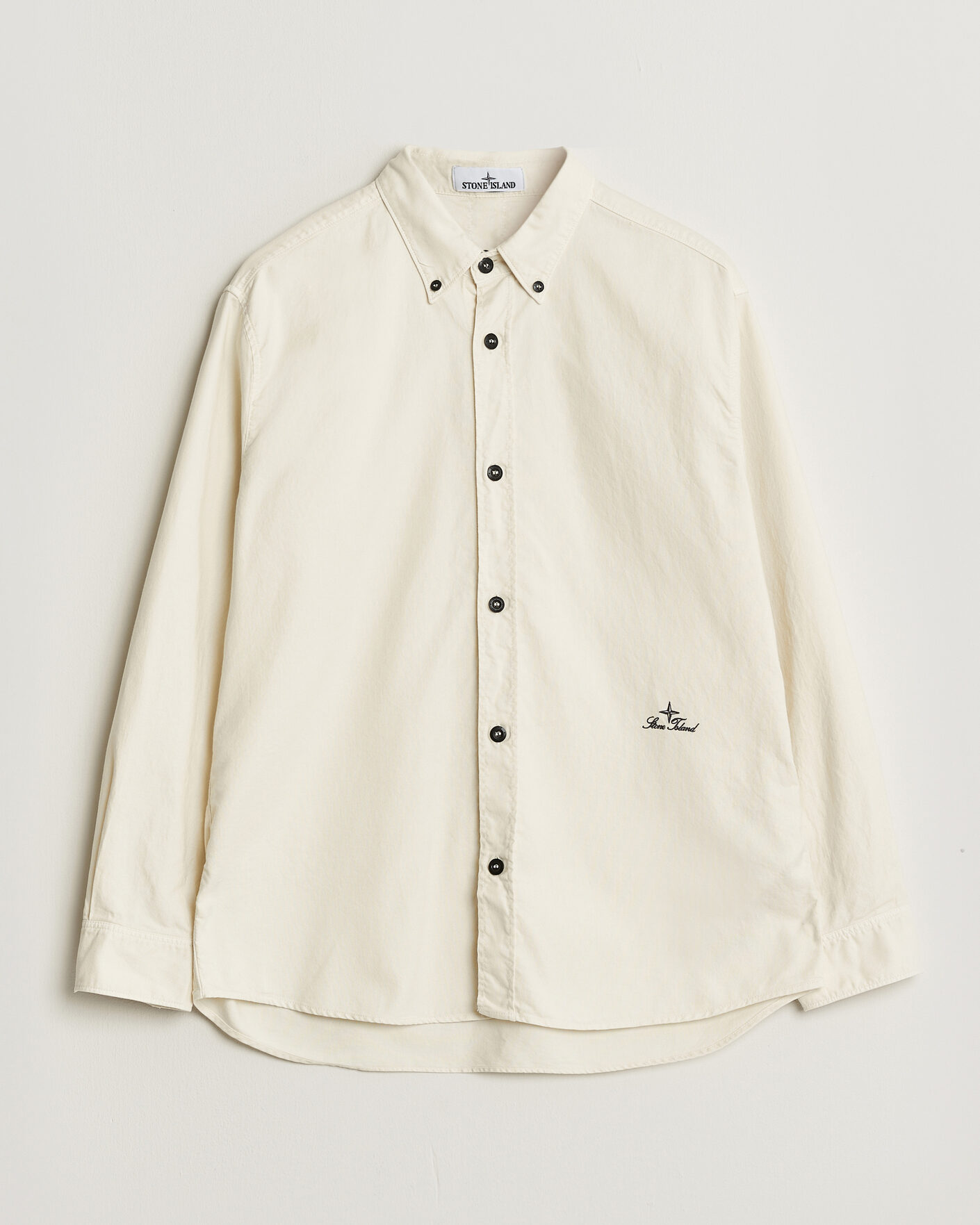Homme | Chemises | Stone Island | Organic Cotton Oxford Shirt Ivory