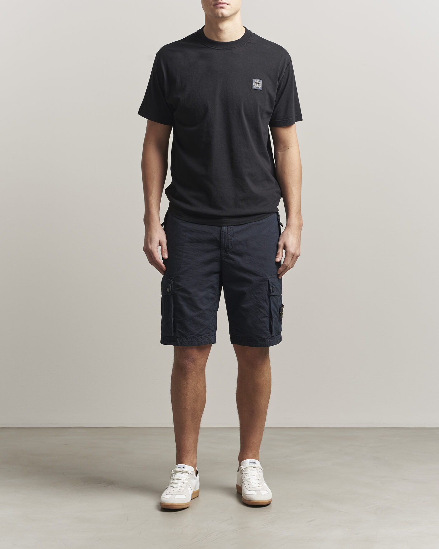 Homme | T-shirts | Stone Island | Organic Cotton Fissato Effect T-Shirt Black