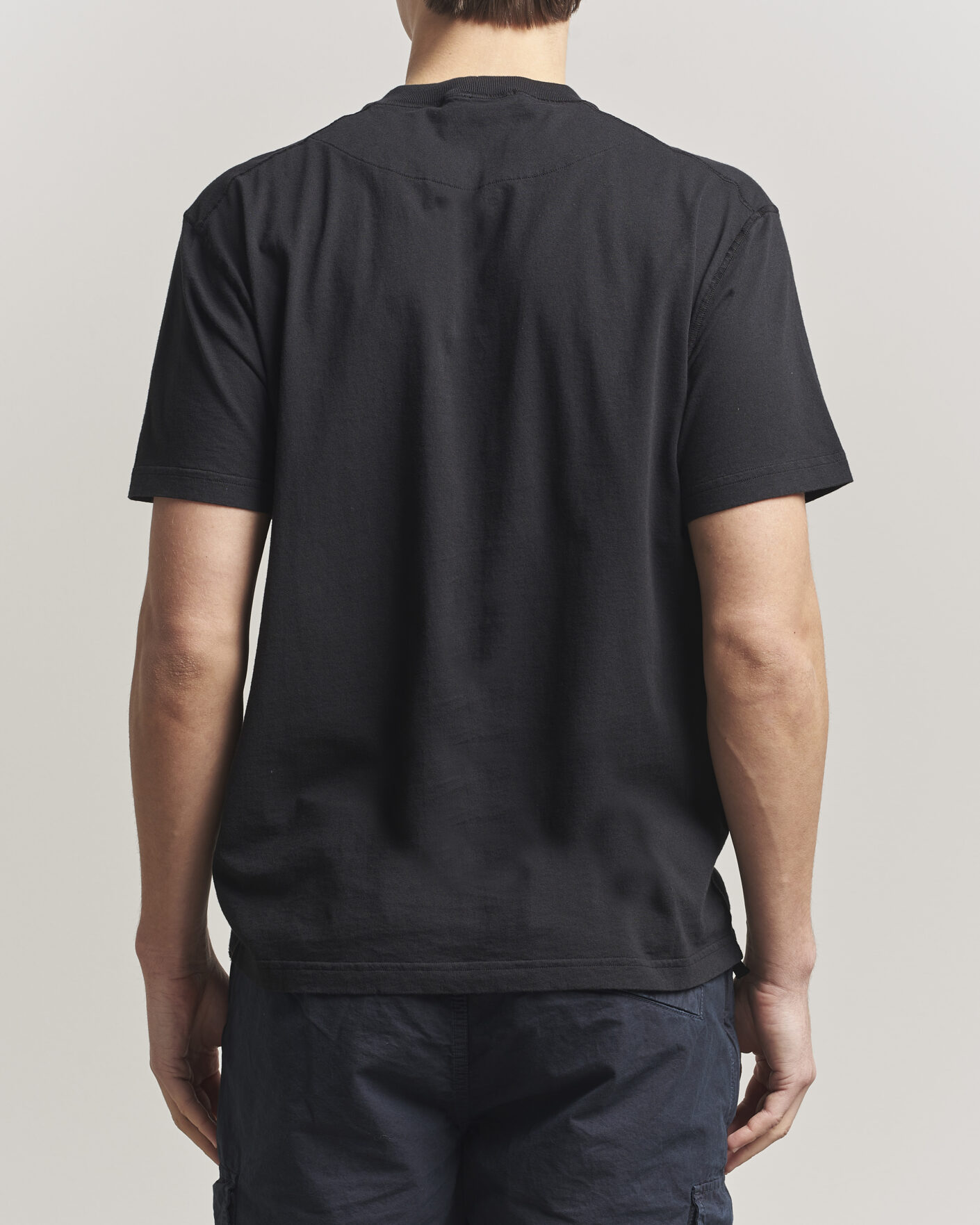 Homme | T-shirts | Stone Island | Organic Cotton Fissato Effect T-Shirt Black