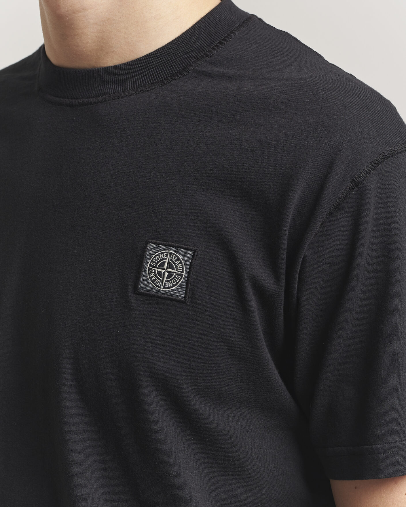 Homme | T-shirts | Stone Island | Organic Cotton Fissato Effect T-Shirt Black