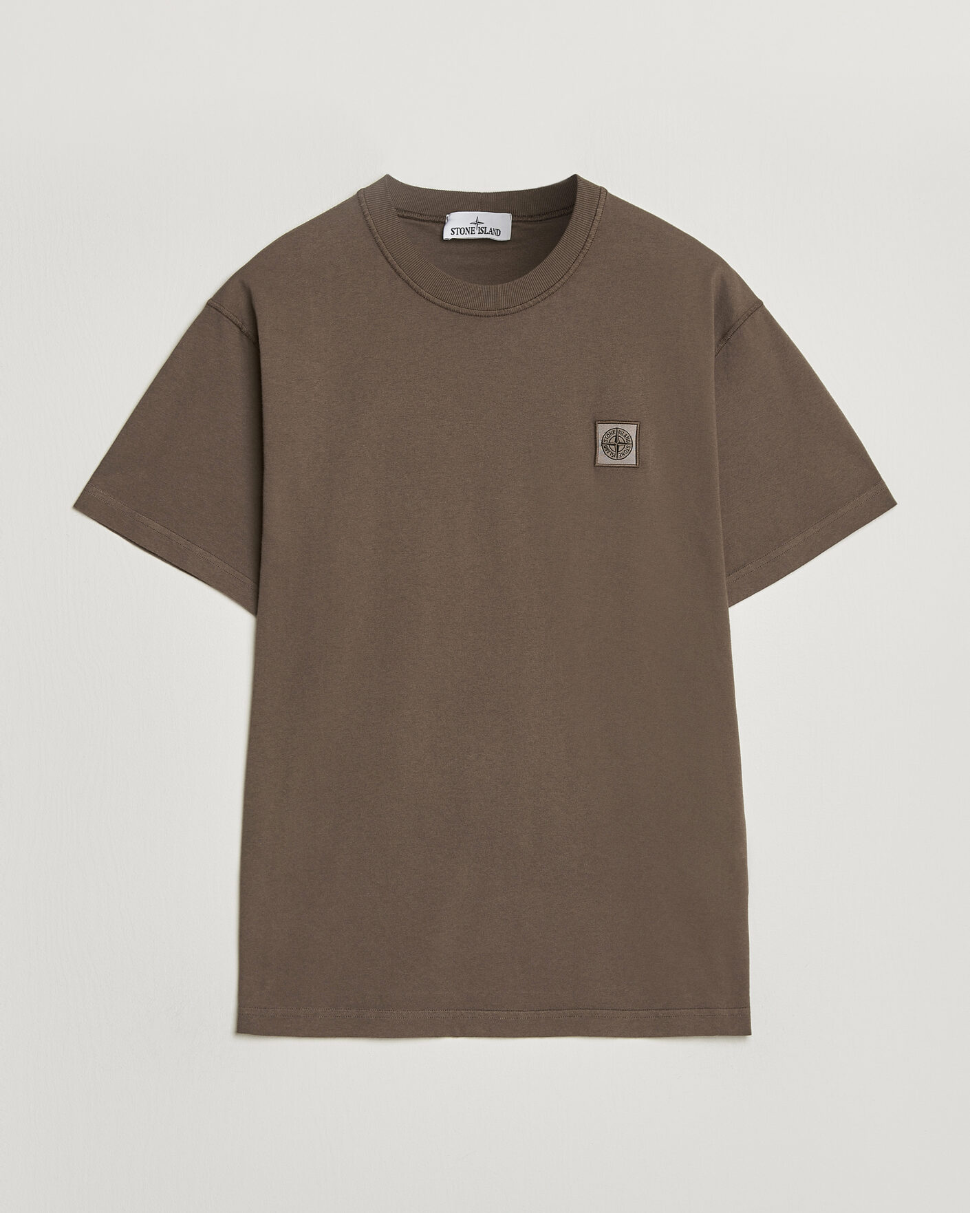 Homme | T-shirts | Stone Island | Organic Cotton Fissato Effect T-Shirt Umber