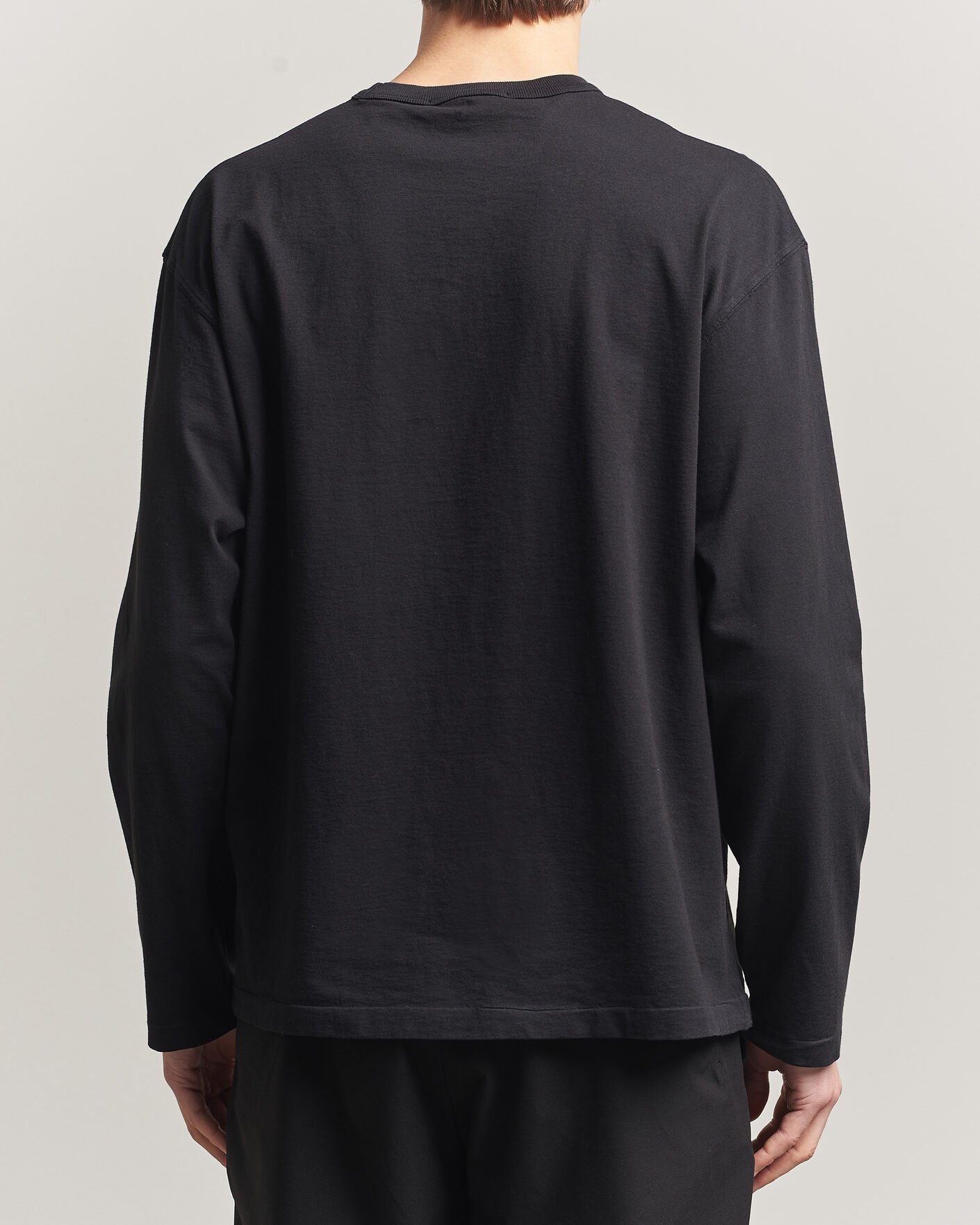 Homme | T-shirts | Stone Island | Organic Cotton Jersey Long Sleeve Logo T-Shirt Black
