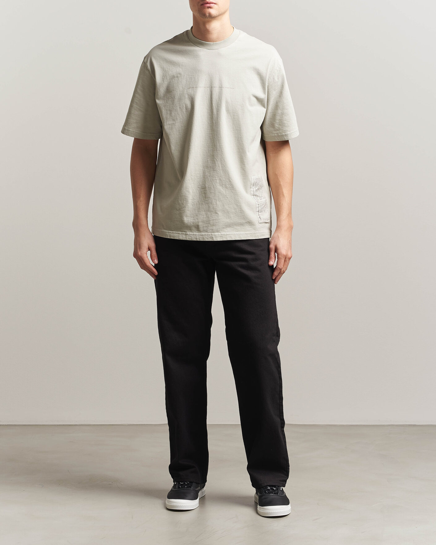 Homme | T-shirts | Stone Island | Combed Cotton Jersey Printed T-Shirt Pearl Grey