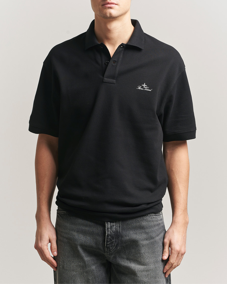 Homme | Polos | Stone Island | Organic Cotton Pique Black