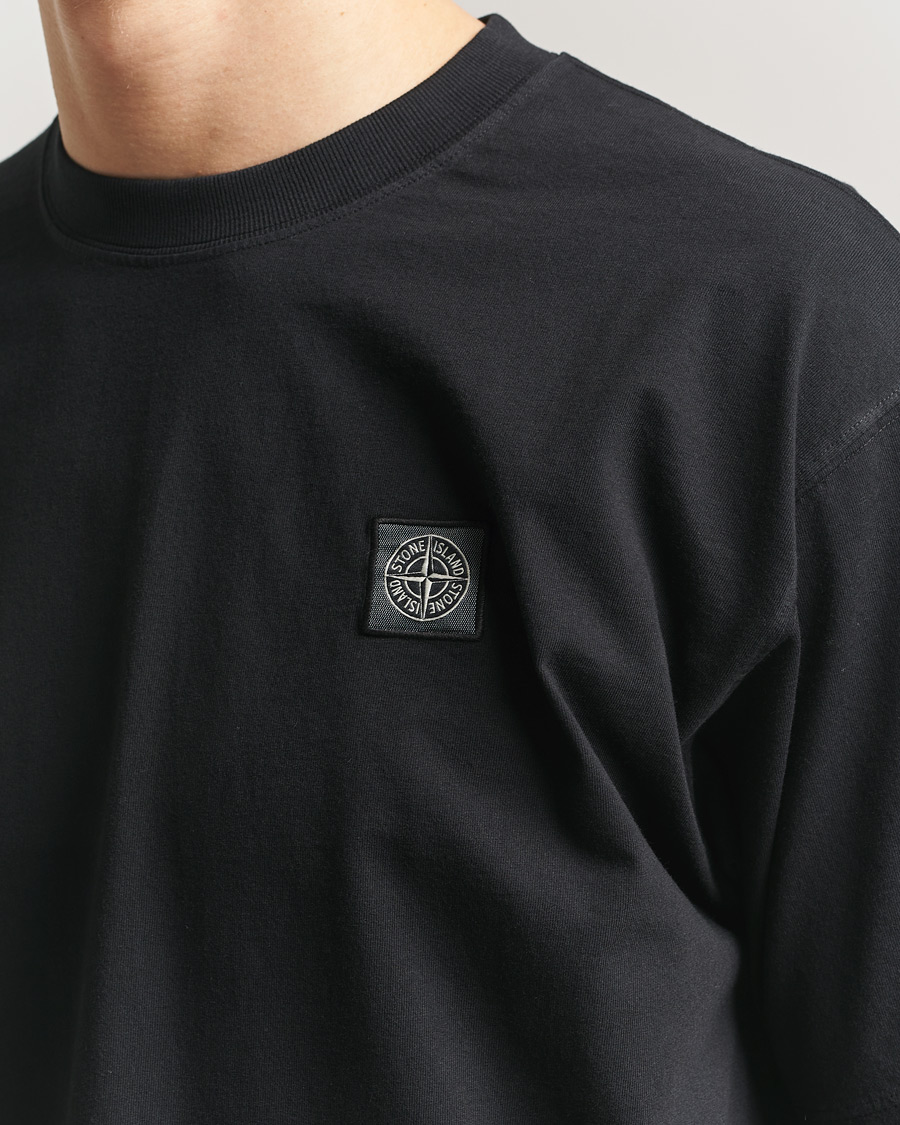 Homme | T-shirts | Stone Island | Combed Organic Cotton T-Shirt Black