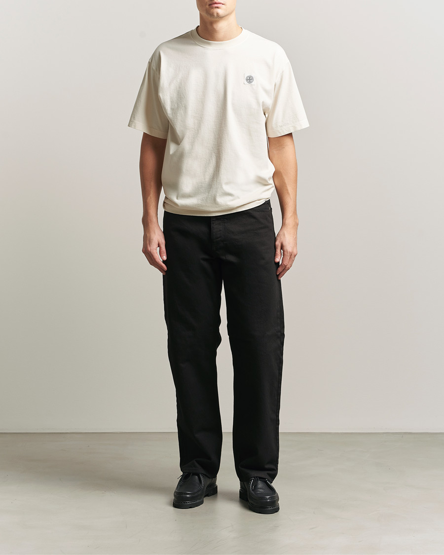 Homme | T-shirts | Stone Island | Combed Organic Cotton T-Shirt Ivory