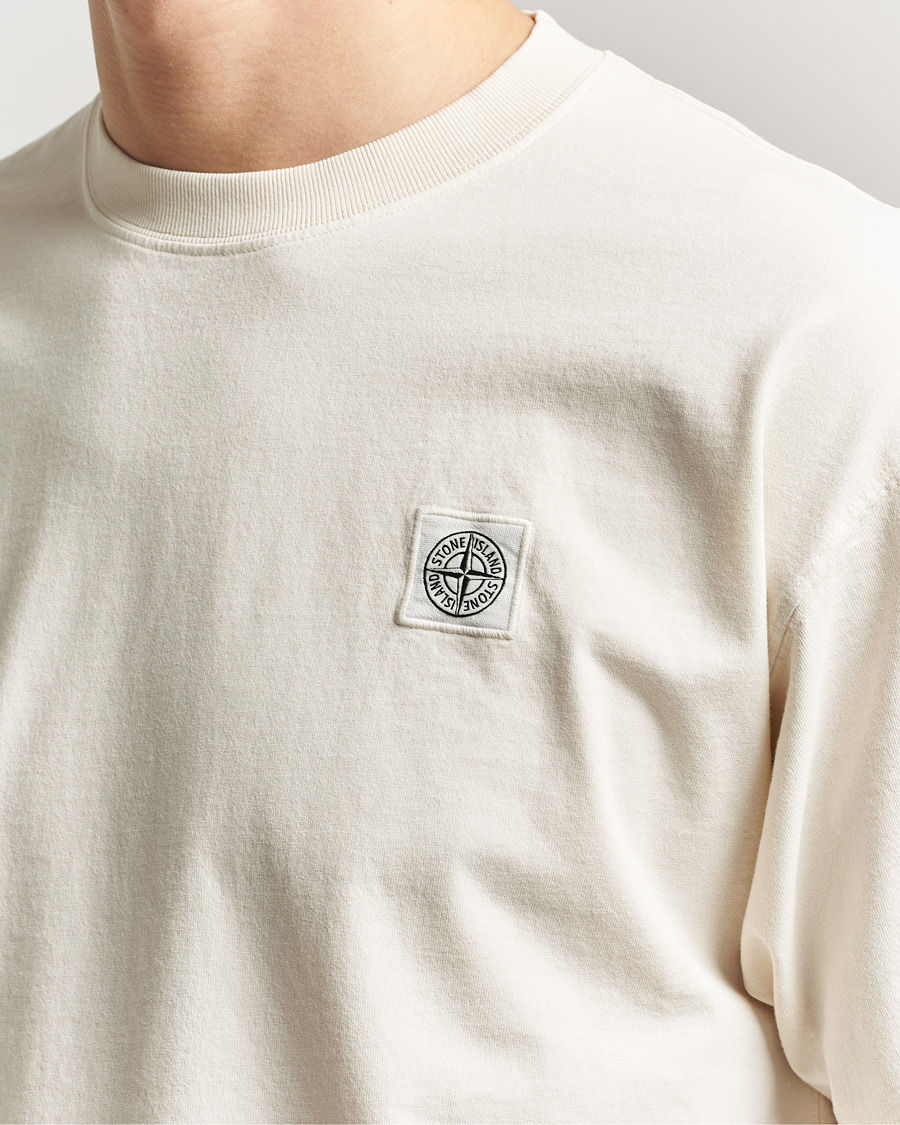 Homme | T-shirts | Stone Island | Combed Organic Cotton T-Shirt Ivory