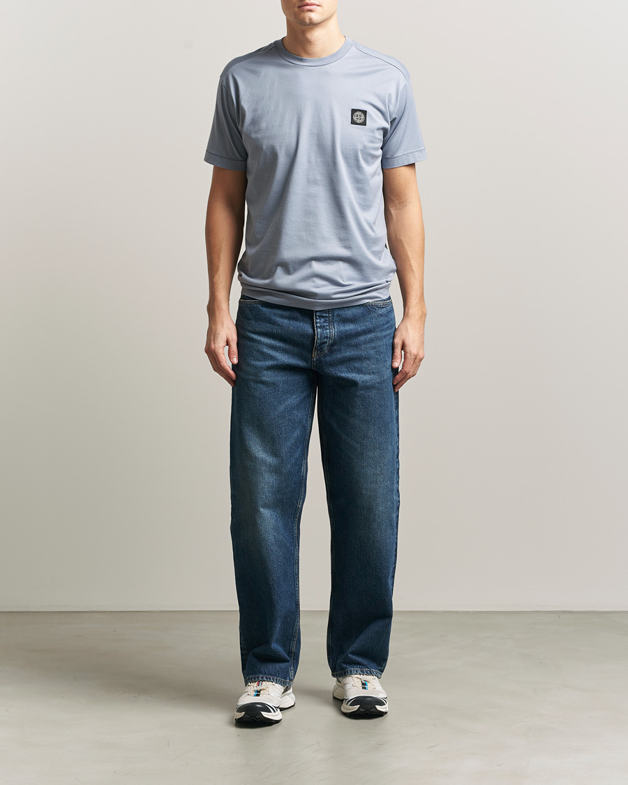 Homme | T-shirts | Stone Island | Garment Dyed Cotton Jersey T-Shirt Dark Blue