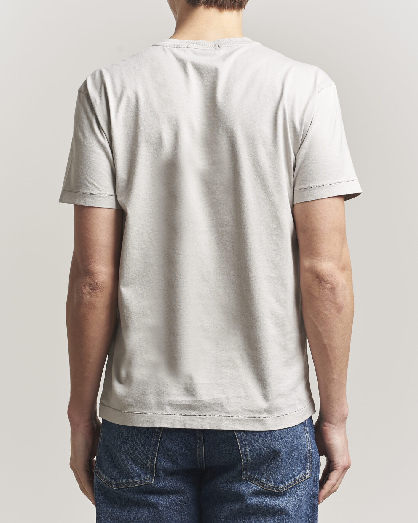 Homme | T-shirts | Stone Island | Garment Dyed Cotton Jersey T-Shirt Pearl Grey
