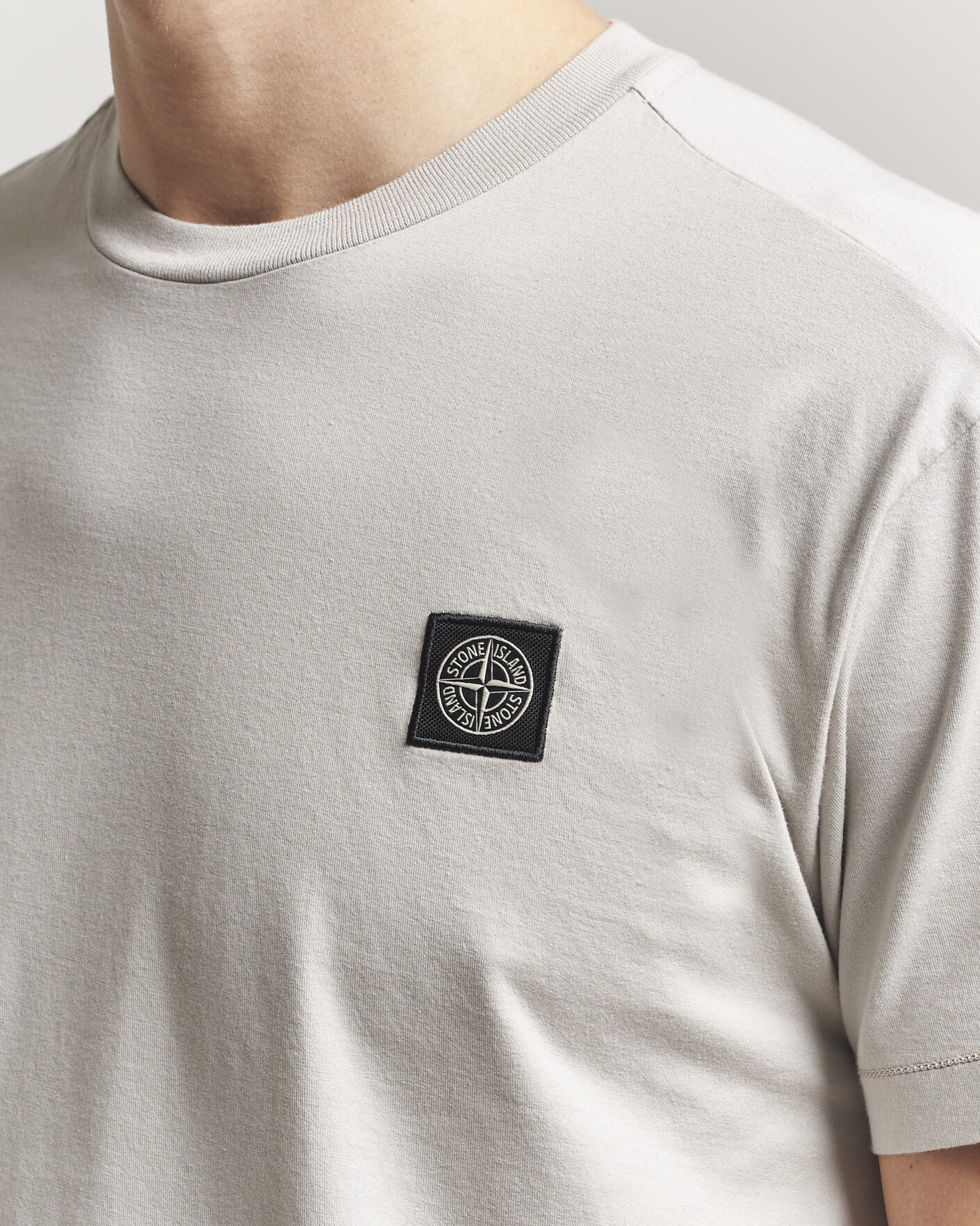 Homme | T-shirts | Stone Island | Garment Dyed Cotton Jersey T-Shirt Pearl Grey