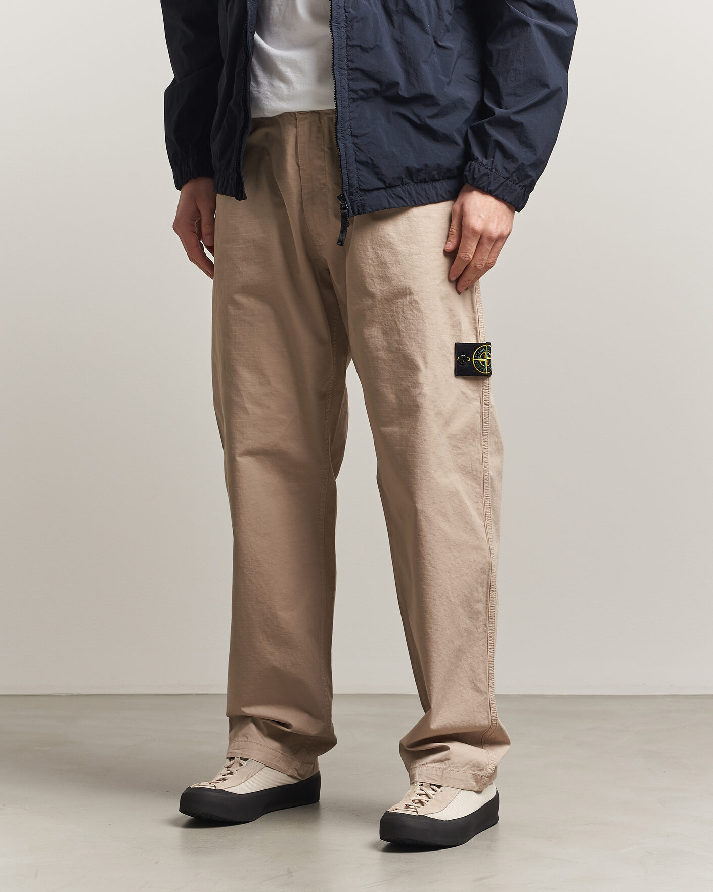 Homme | Pantalons | Stone Island | Cotton Ripstop Trousers Desert