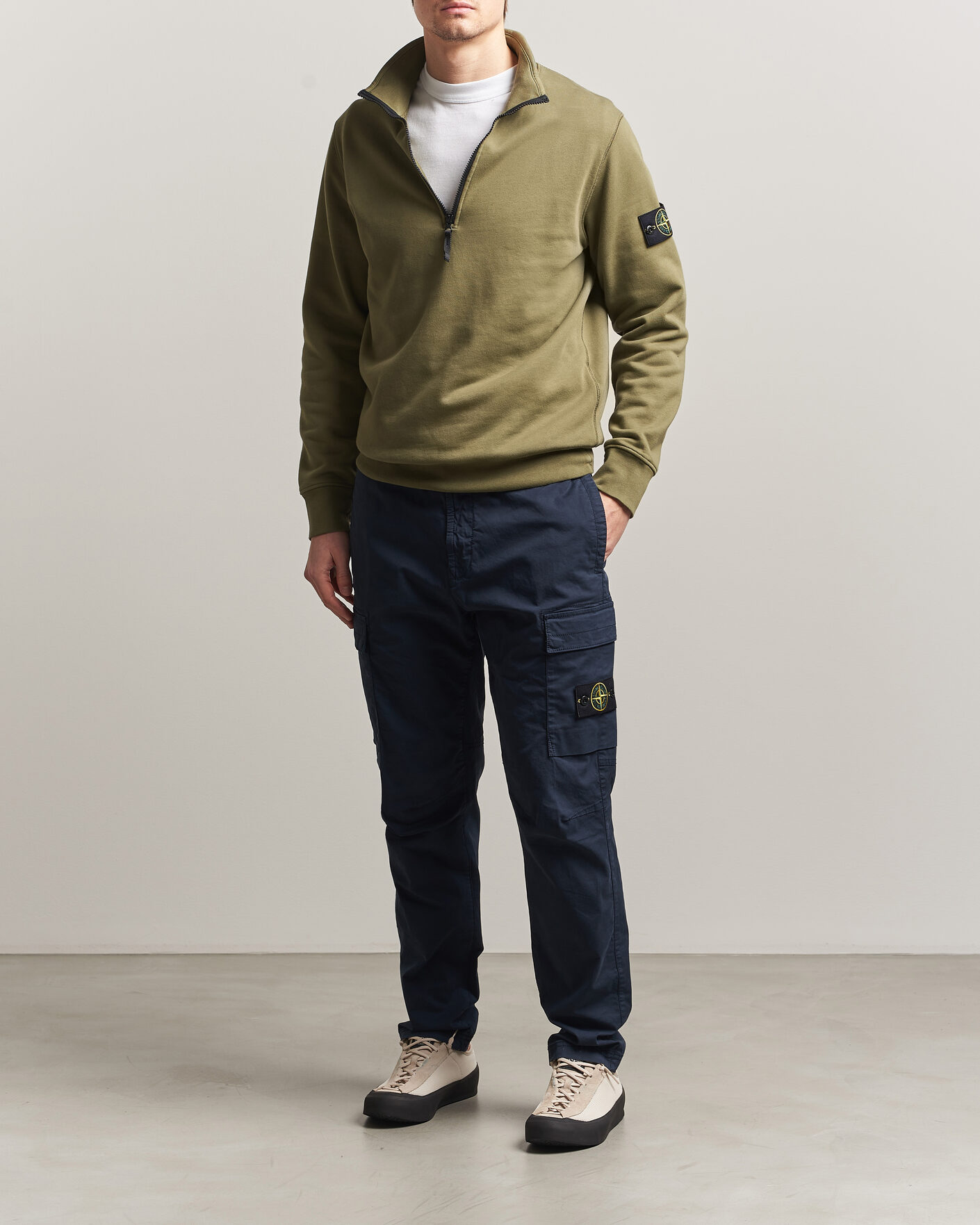 Homme | Pantalons | Stone Island | Stretch Cotton Twill Cargo Trousers Navy
