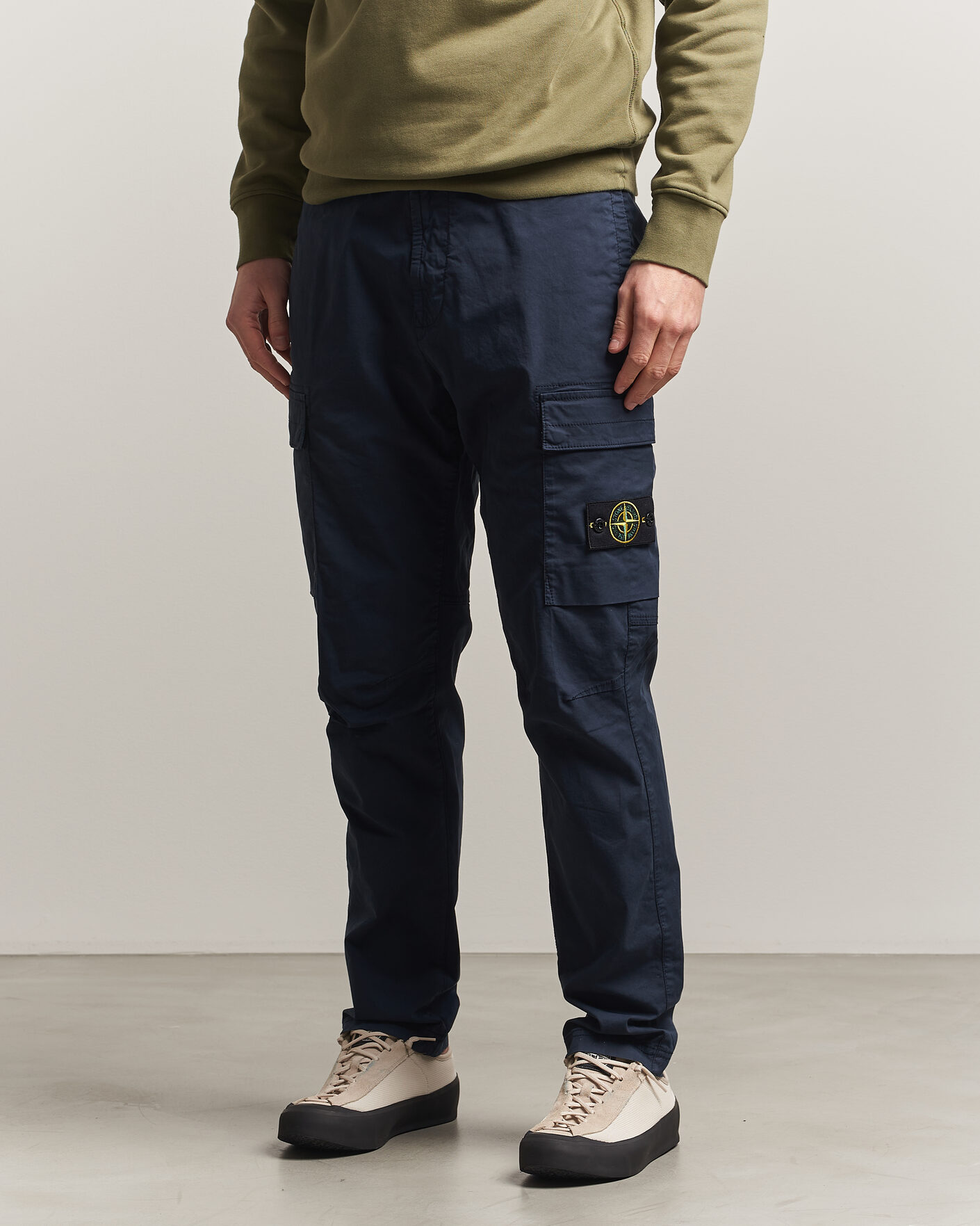Homme | Pantalons | Stone Island | Stretch Cotton Twill Cargo Trousers Navy