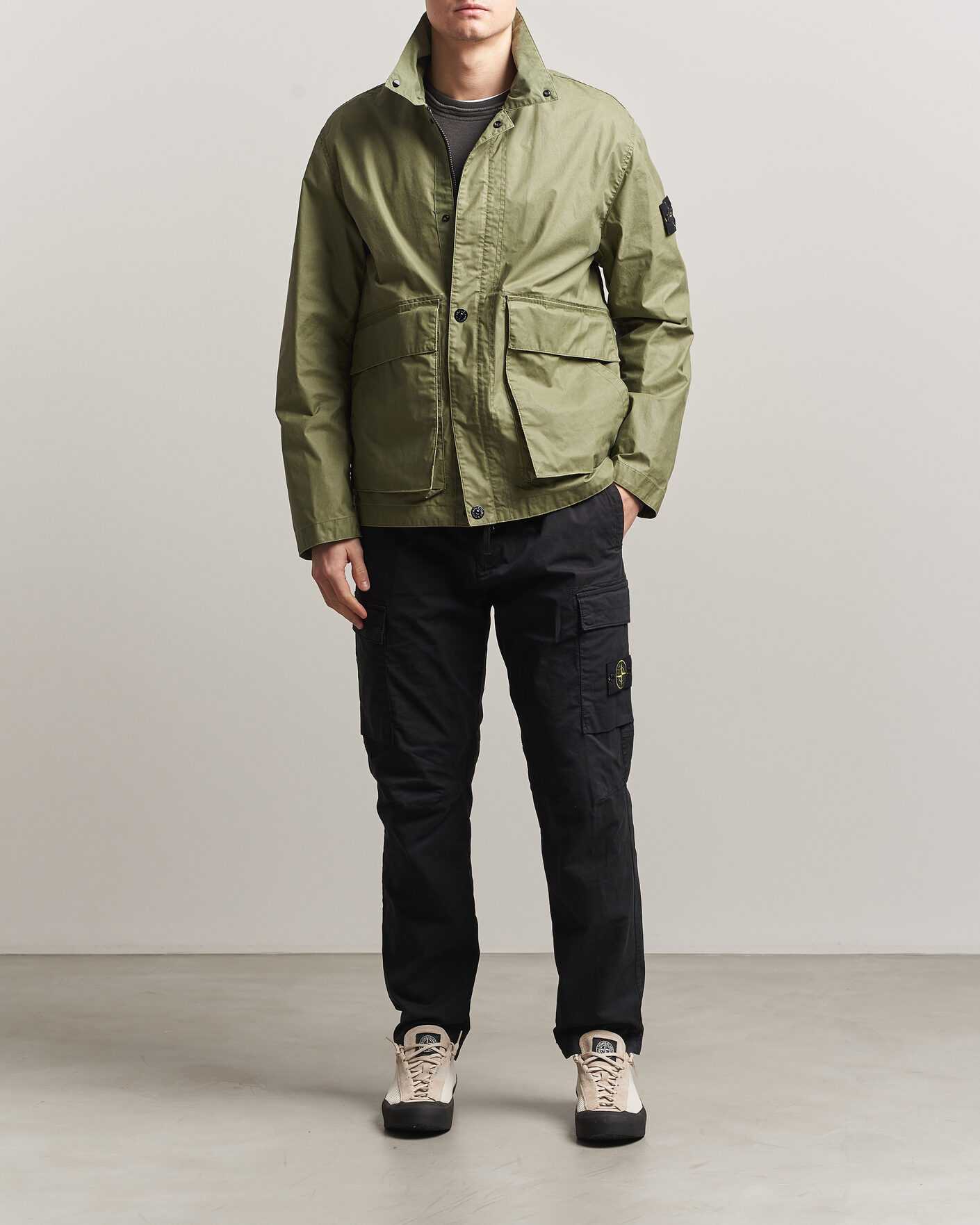 Homme | Pantalons | Stone Island | Stretch Cotton Twill Cargo Trousers Black