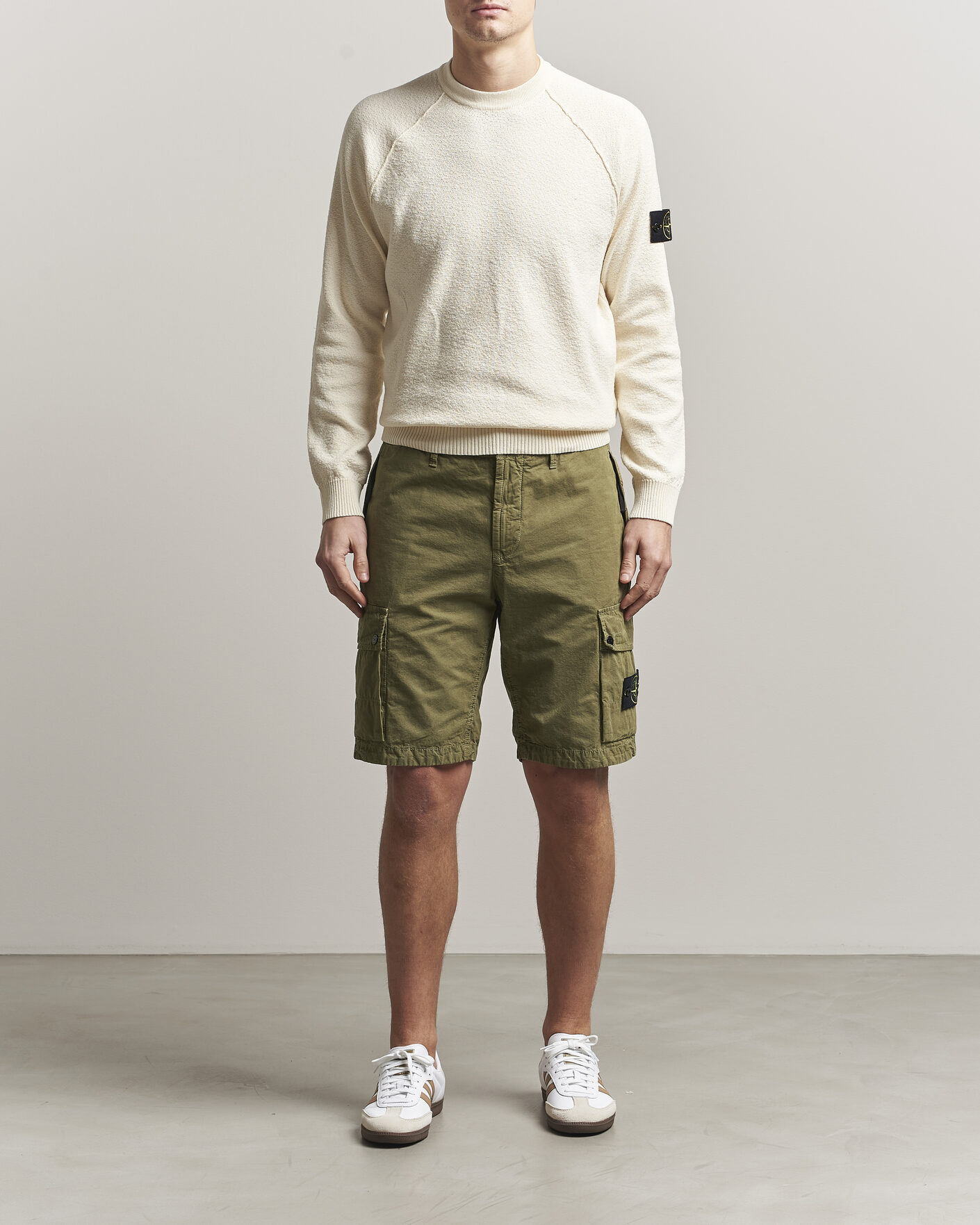 Homme | Pulls Et Tricots | Stone Island | Raw Hand Organic Cotton Crewneck Ivory