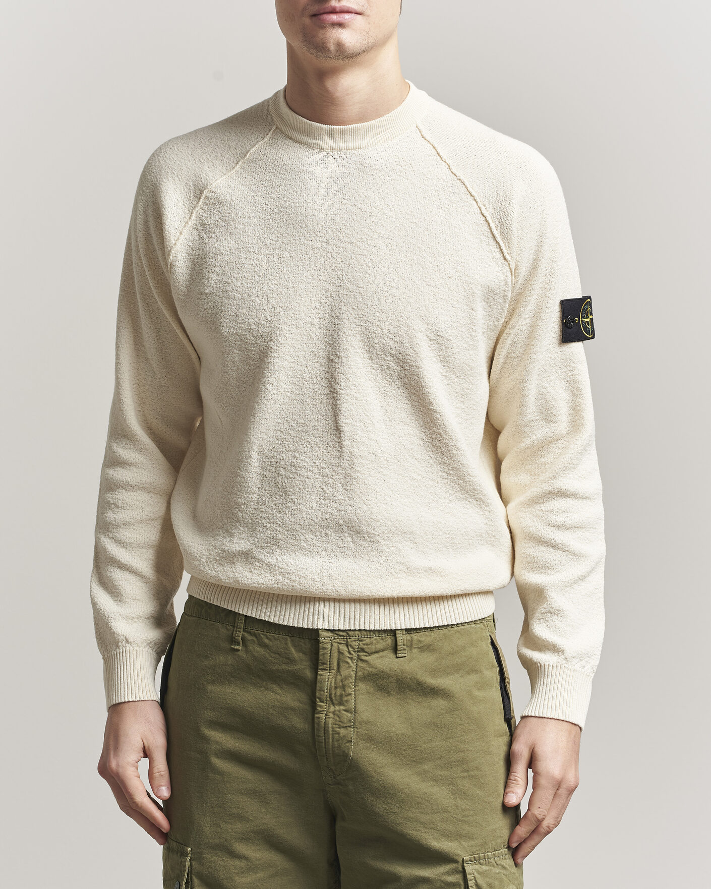 Homme | Pulls Et Tricots | Stone Island | Raw Hand Organic Cotton Crewneck Ivory