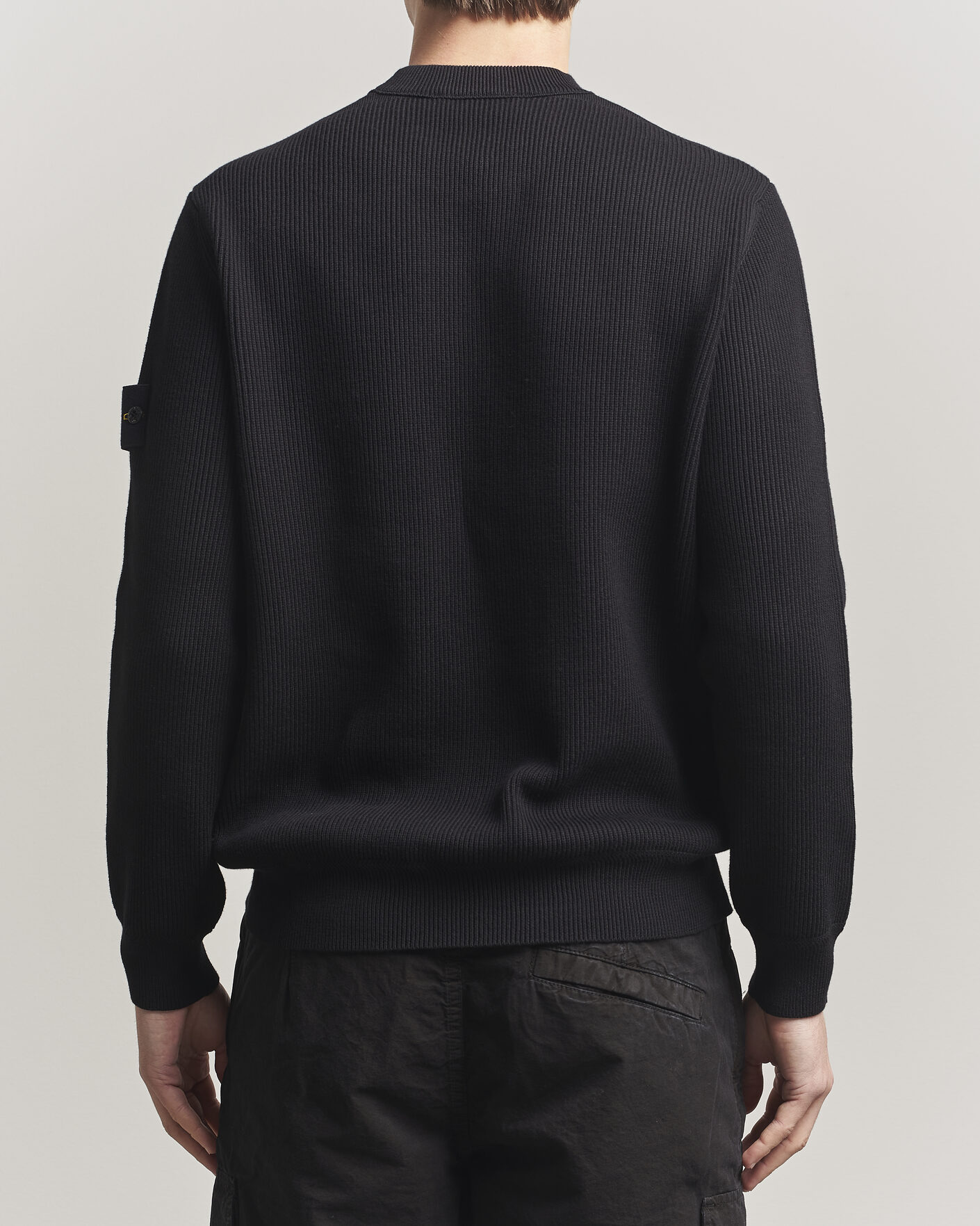 Homme | Pulls Et Tricots | Stone Island | Ribbed Soft Organic Cotton Crewneck Black