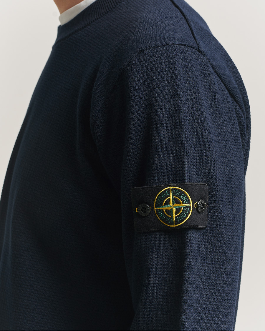 Homme | Pulls Et Tricots | Stone Island | Micro Stitch Soft Organic Cotton Crewneck Navy
