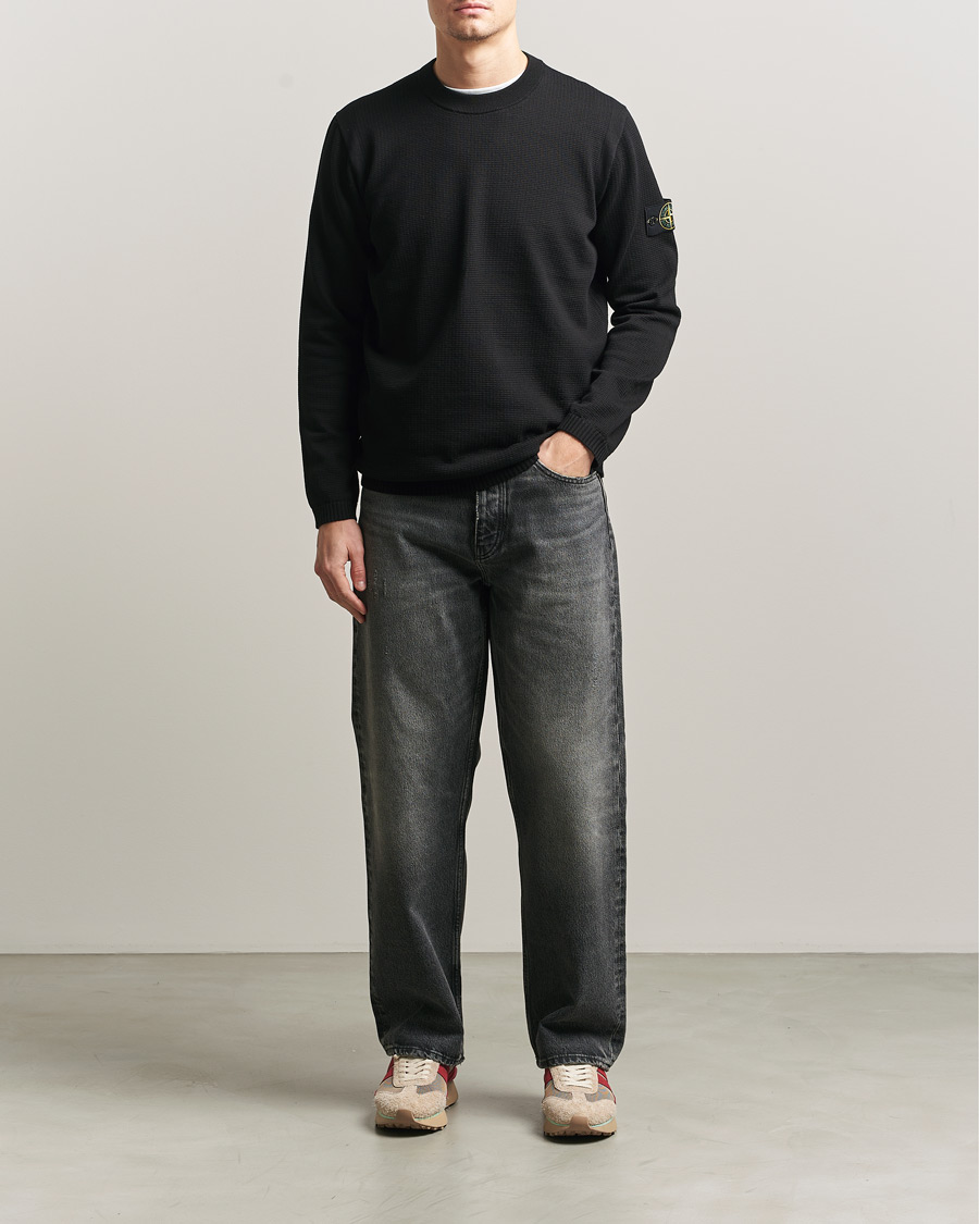 Homme | Pulls Et Tricots | Stone Island | Micro Stitch Soft Organic Cotton Crewneck Black