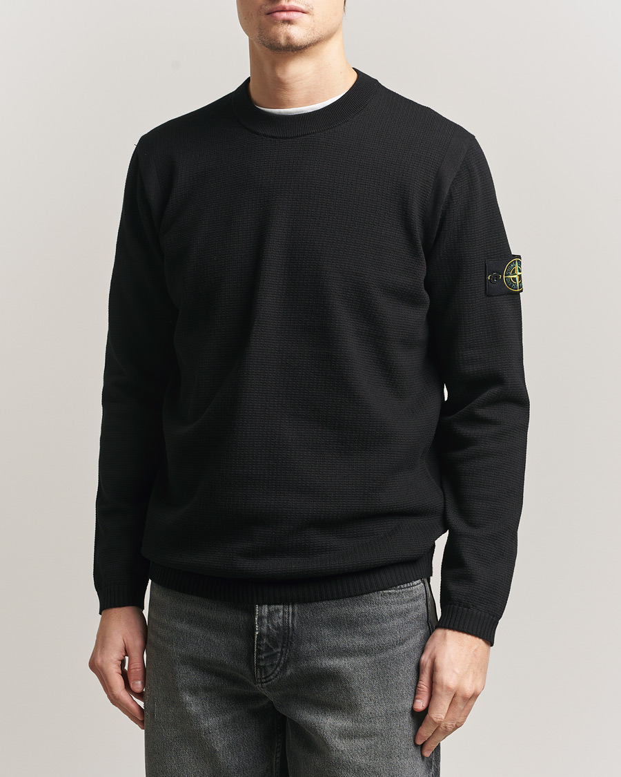 Homme | Pulls Et Tricots | Stone Island | Micro Stitch Soft Organic Cotton Crewneck Black