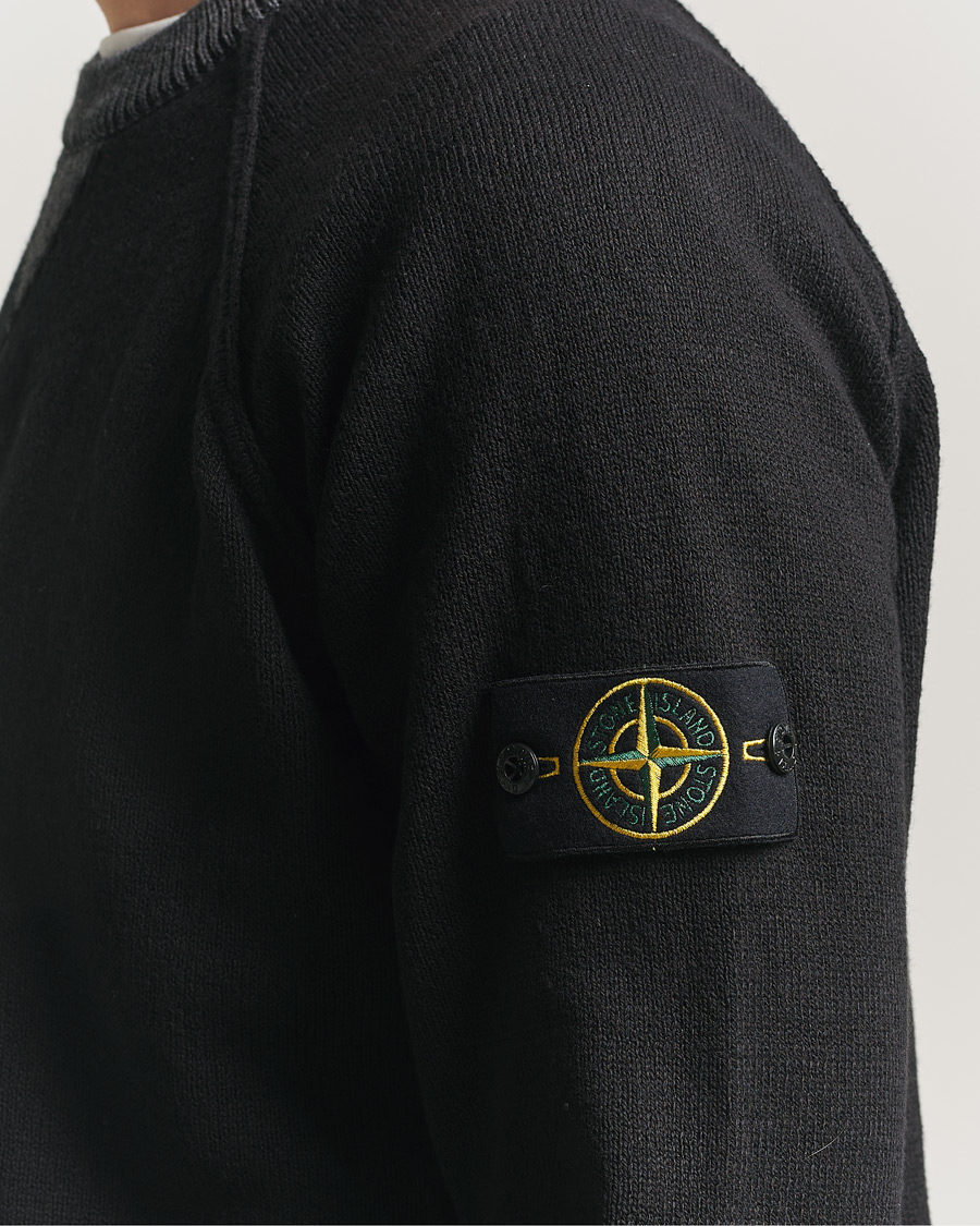 Homme | Pulls Et Tricots | Stone Island | Raw Hand Organic Cotton Raglan Crewneck Black