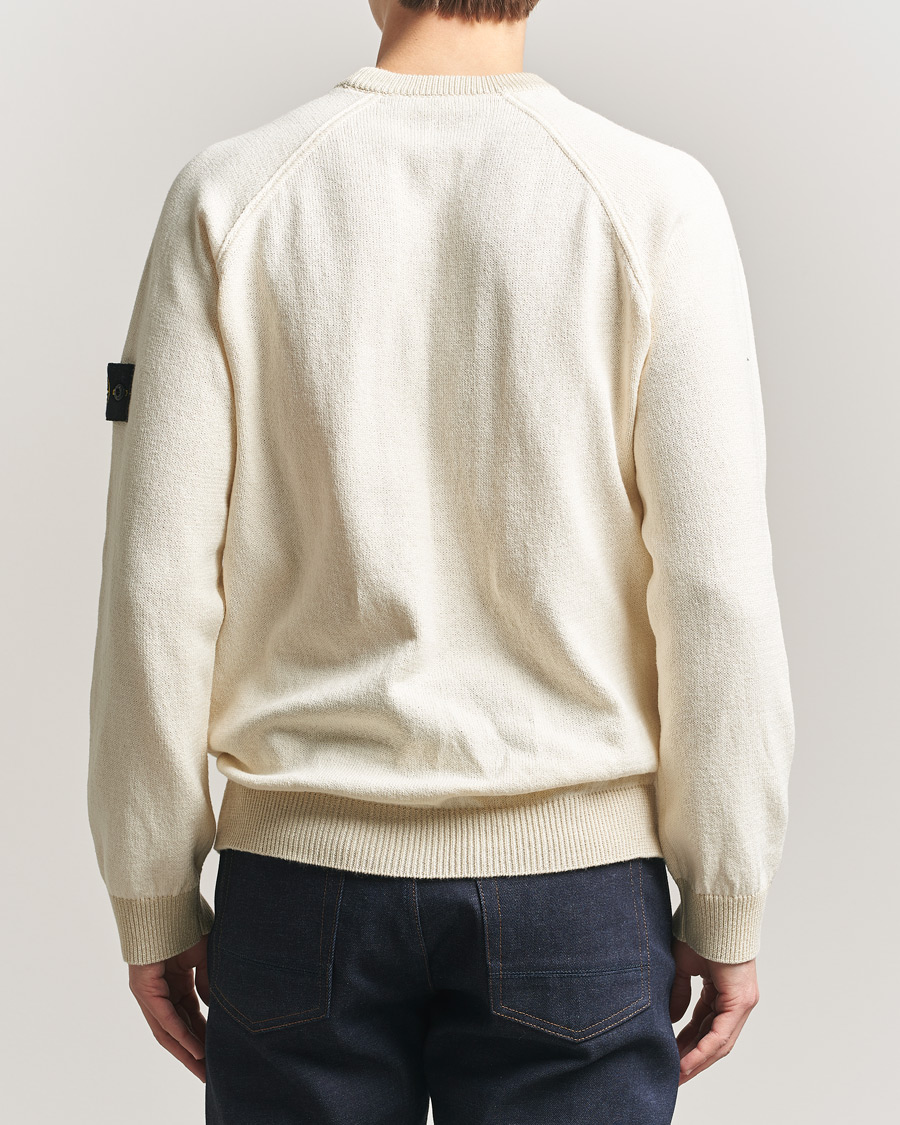 Homme | Pulls Et Tricots | Stone Island | Raw Hand Organic Cotton Raglan Crewneck Ivory