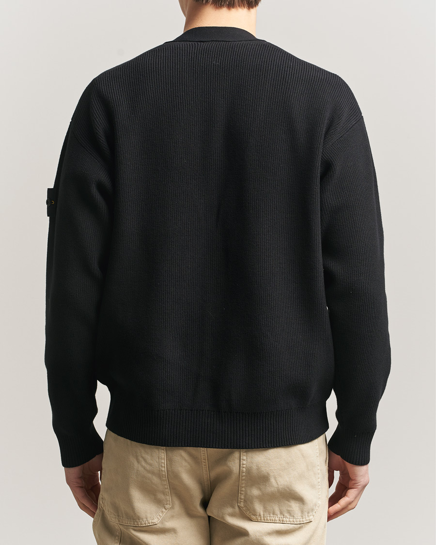 Homme | Pulls Et Tricots | Stone Island | Ribbed Soft Organic Cotton Cardigan Black