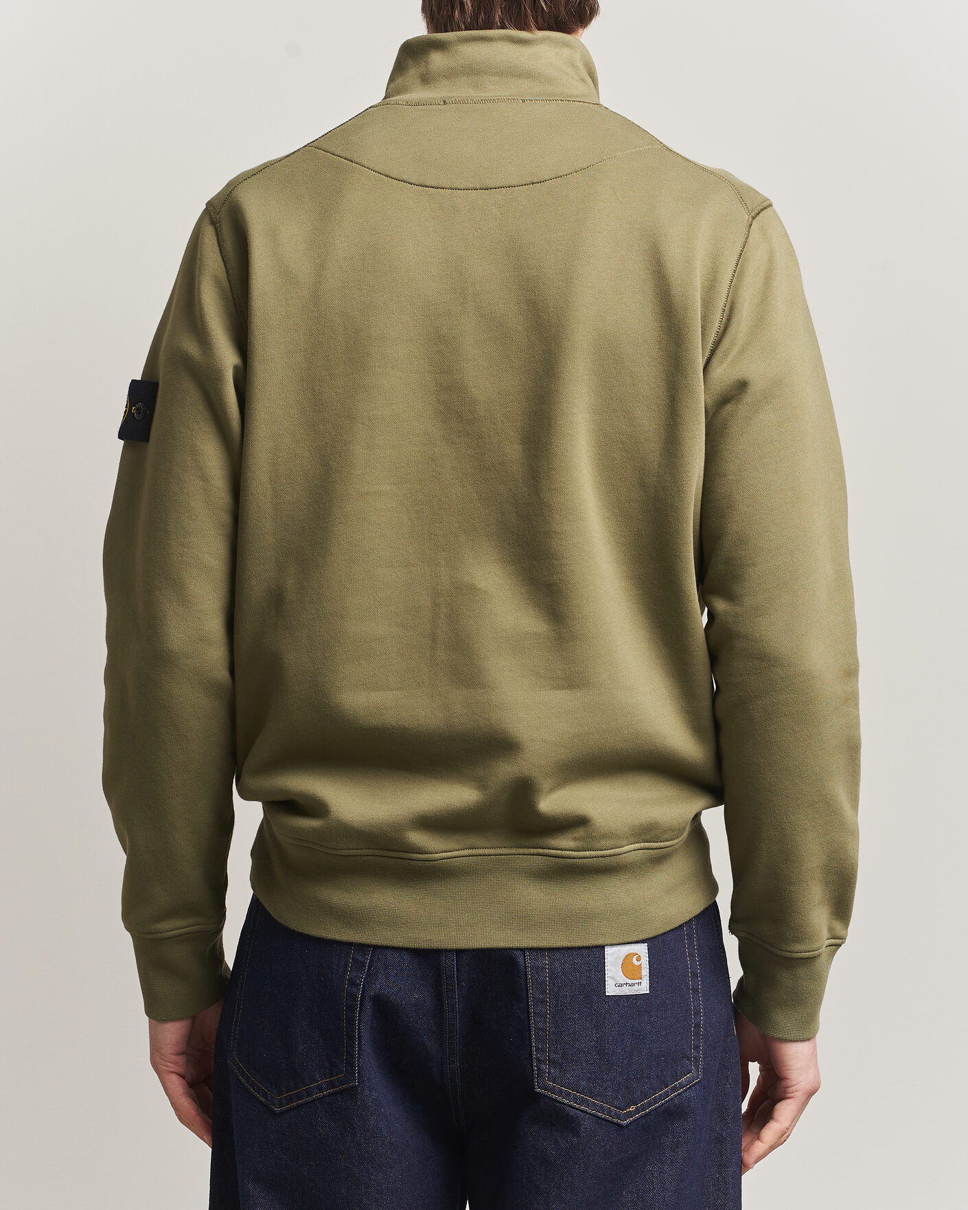 Homme | Pulls Et Tricots | Stone Island | Garment Dyed Fleece Half Zip Military Green