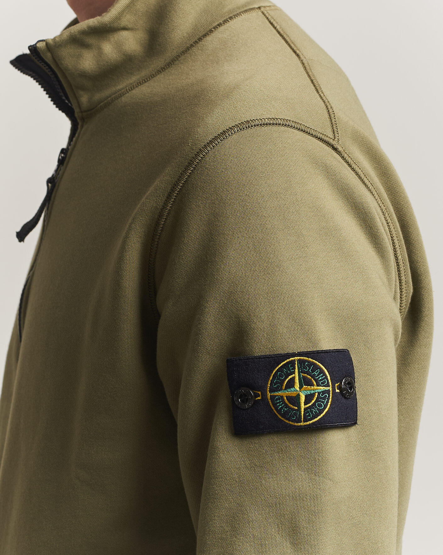 Homme | Pulls Et Tricots | Stone Island | Garment Dyed Fleece Half Zip Military Green