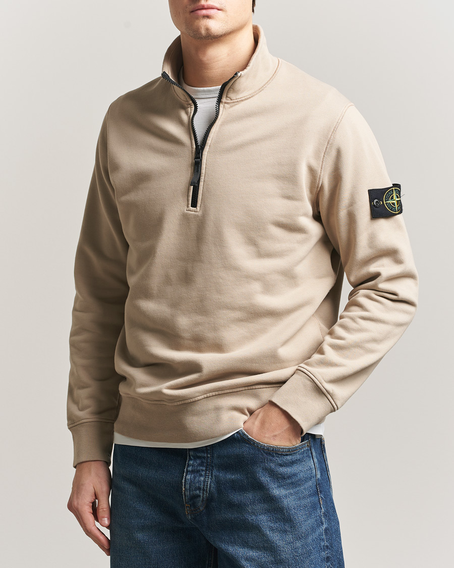 Homme | Pulls Et Tricots | Stone Island | Garment Dyed Fleece Half Zip Desert