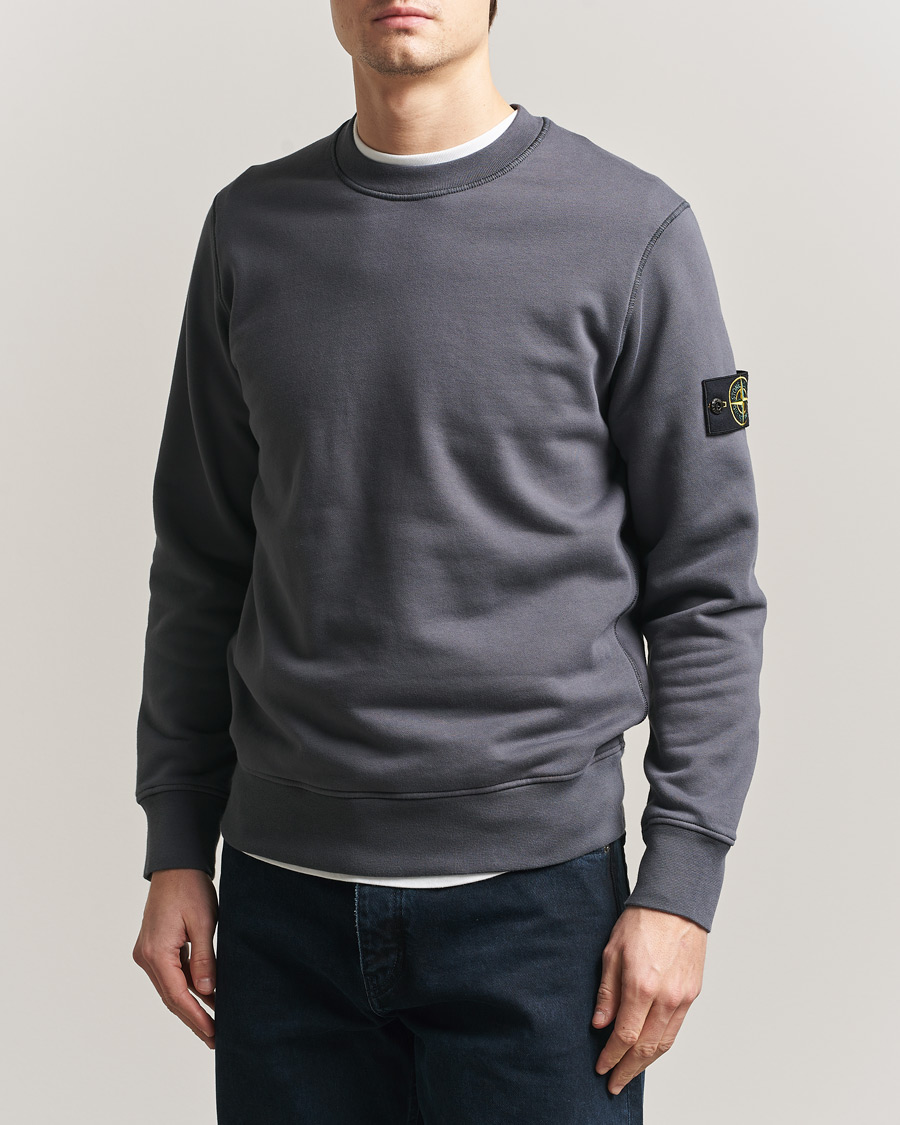 Homme | Pulls Et Tricots | Stone Island | Garment Dyed Fleece Sweatshirt Blue/Grey