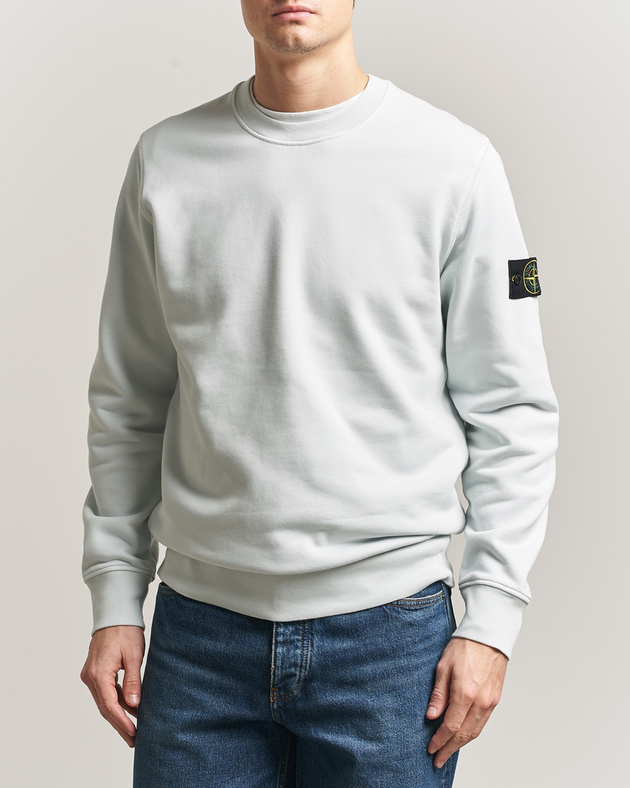Homme | Pulls Et Tricots | Stone Island | Garment Dyed Fleece Sweatshirt Sky Blue
