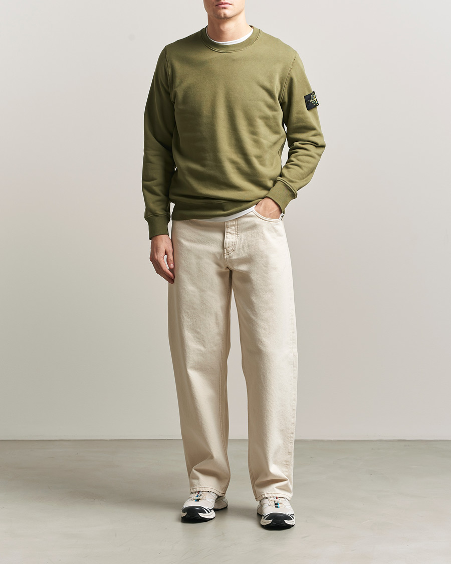 Homme | Pulls Et Tricots | Stone Island | Garment Dyed Fleece Sweatshirt Military Green