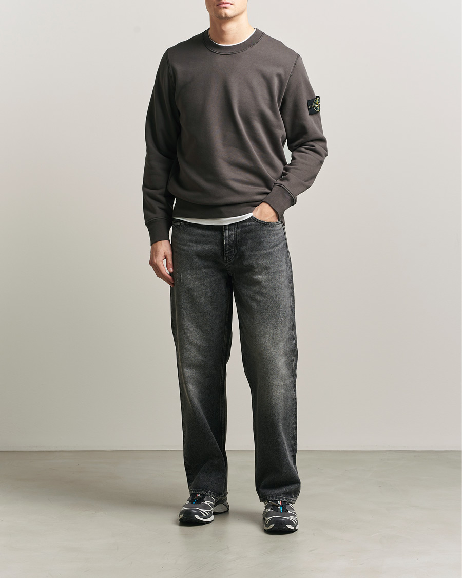 Homme | Pulls Et Tricots | Stone Island | Garment Dyed Fleece Sweatshirt Charcoal