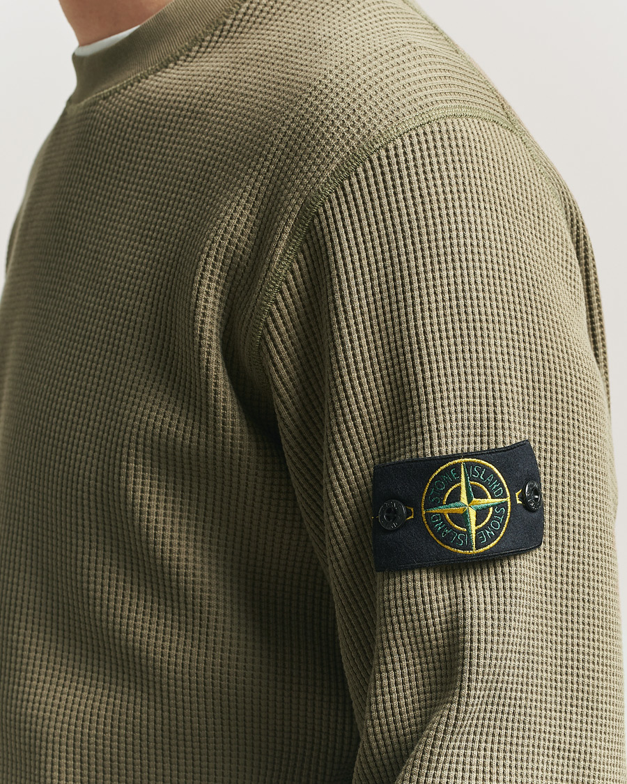 Homme | Pulls Et Tricots | Stone Island | Organic Cotton Waffle Fleece Sweatshirt Military