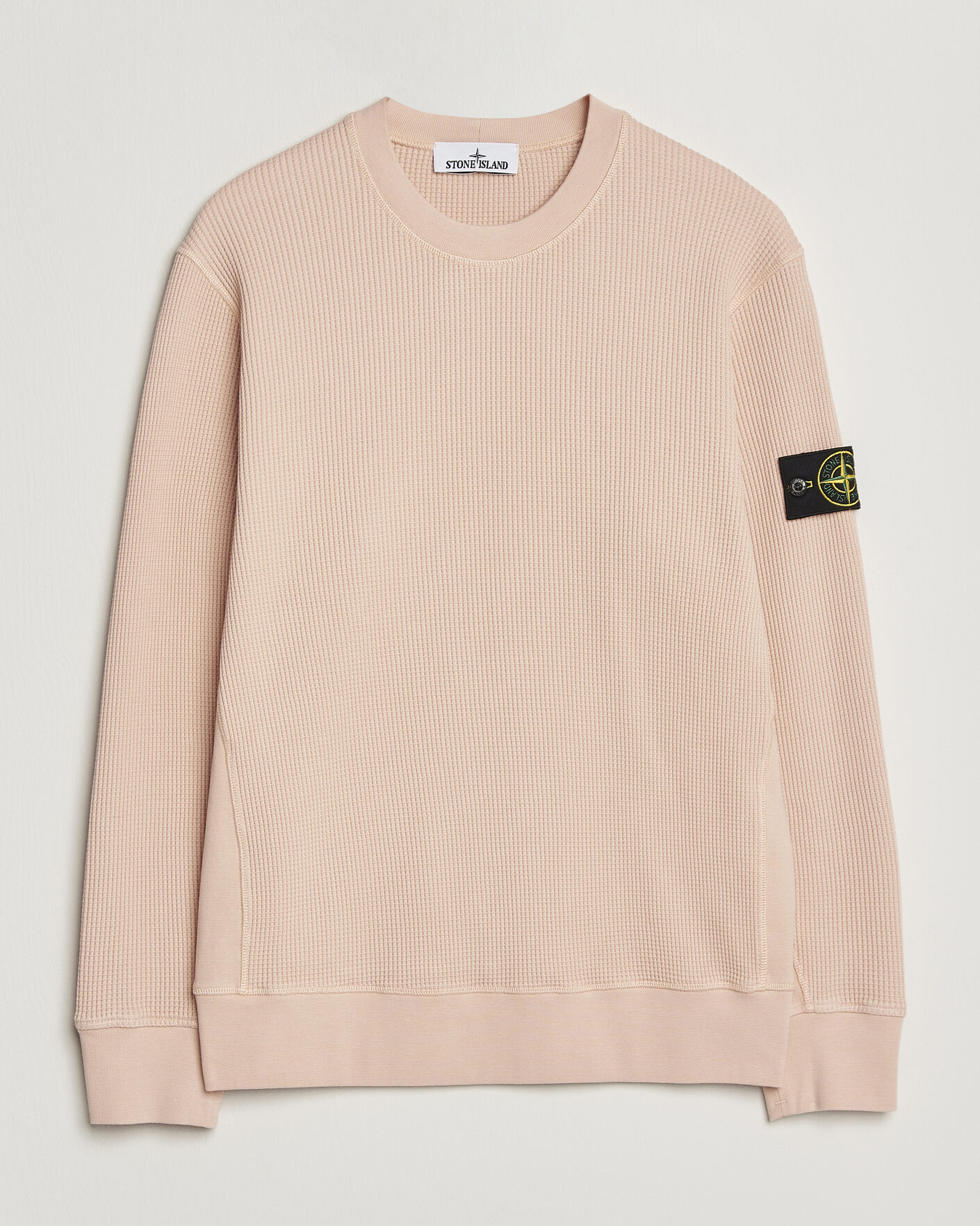 Homme | Pulls Et Tricots | Stone Island | Organic Cotton Waffle Fleece Sweatshirt Plaster Pink
