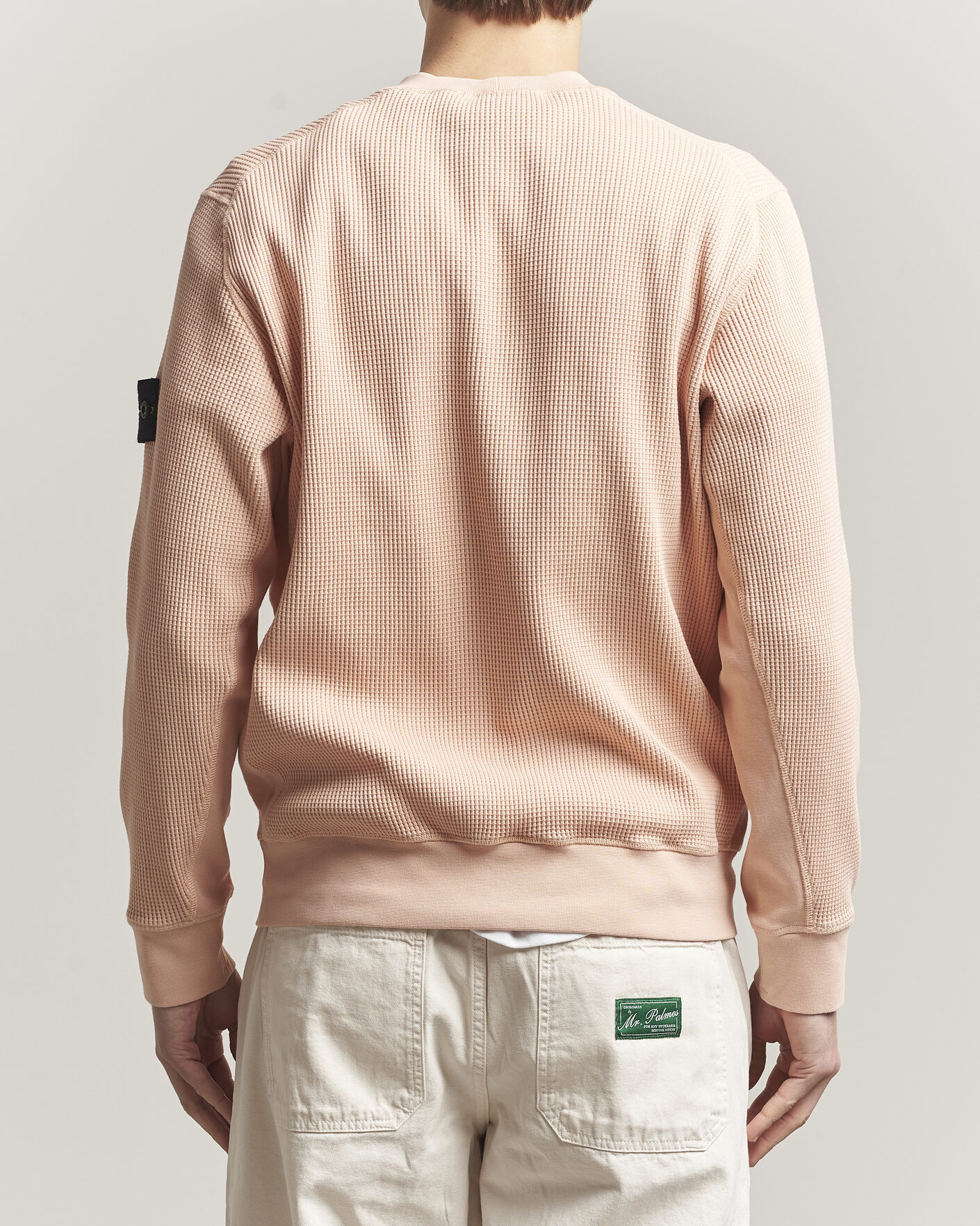 Homme | Pulls Et Tricots | Stone Island | Organic Cotton Waffle Fleece Sweatshirt Plaster Pink