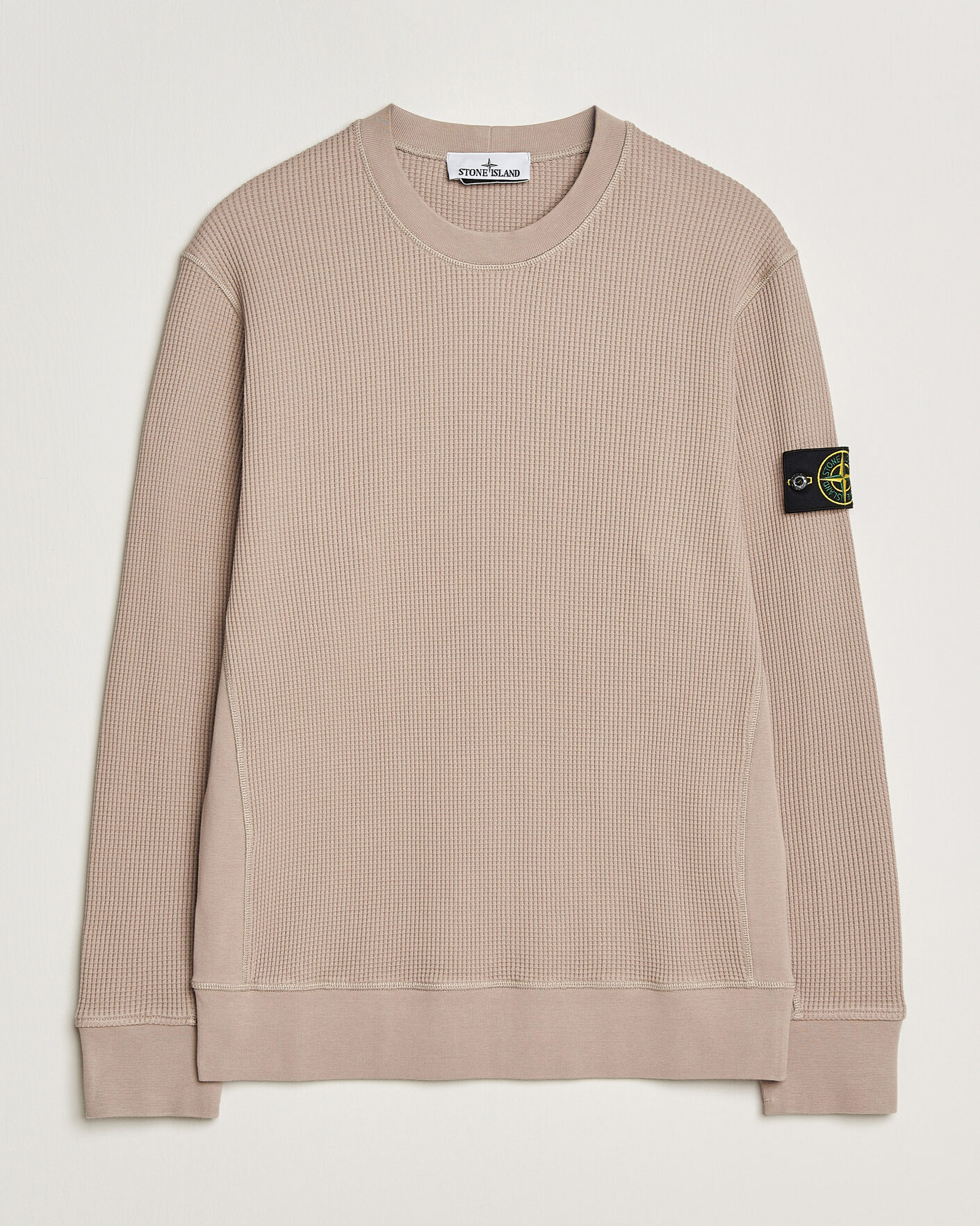 Homme | Pulls Et Tricots | Stone Island | Organic Cotton Waffle Fleece Sweatshirt Desert