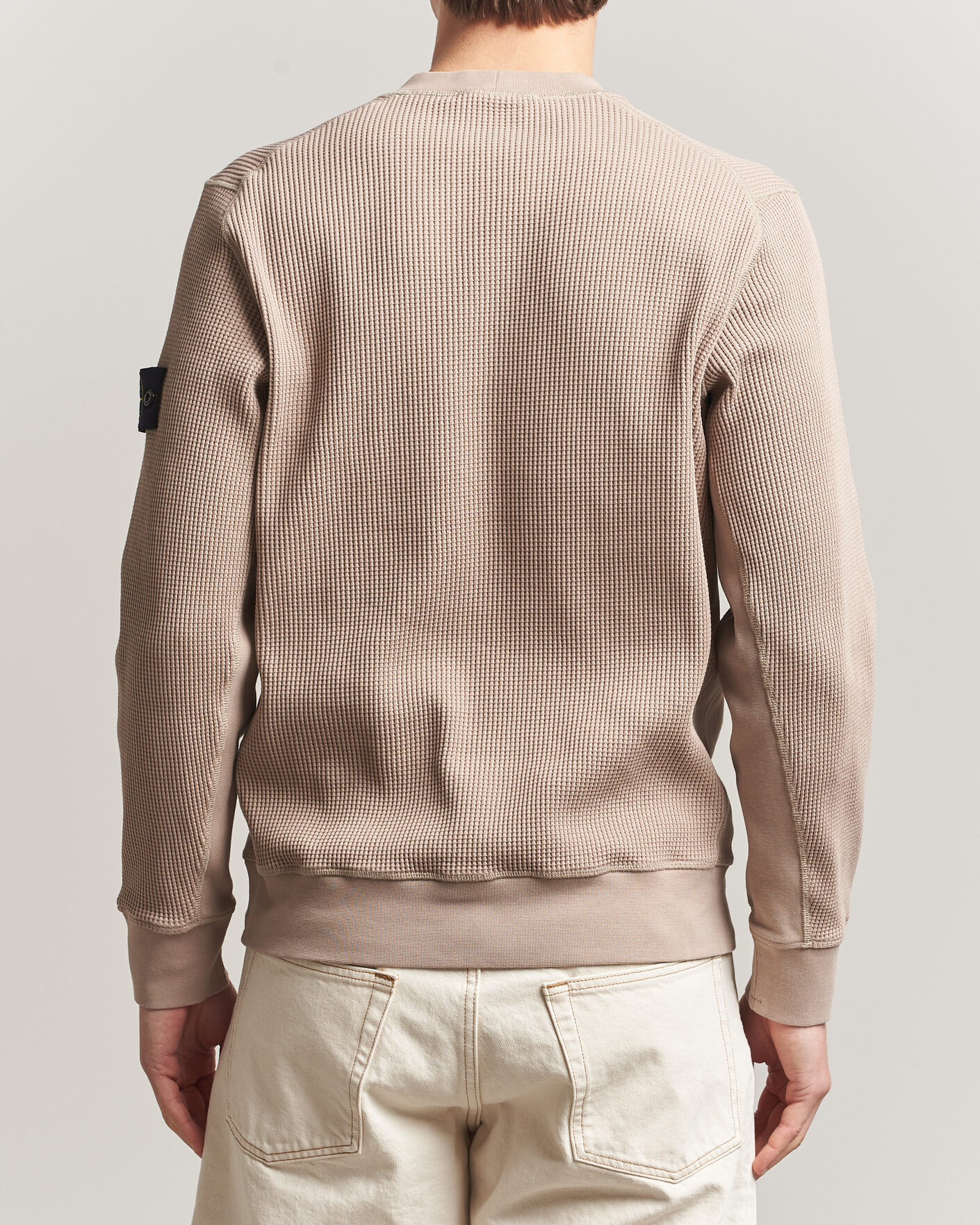 Homme | Pulls Et Tricots | Stone Island | Organic Cotton Waffle Fleece Sweatshirt Desert