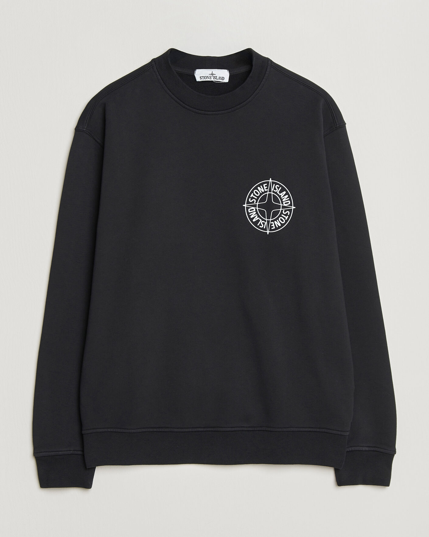 Homme | Pulls Et Tricots | Stone Island | Cotton Fleece Printed Logo Sweatshirt Black
