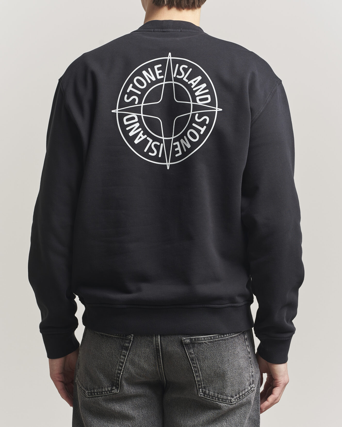 Homme | Pulls Et Tricots | Stone Island | Cotton Fleece Printed Logo Sweatshirt Black