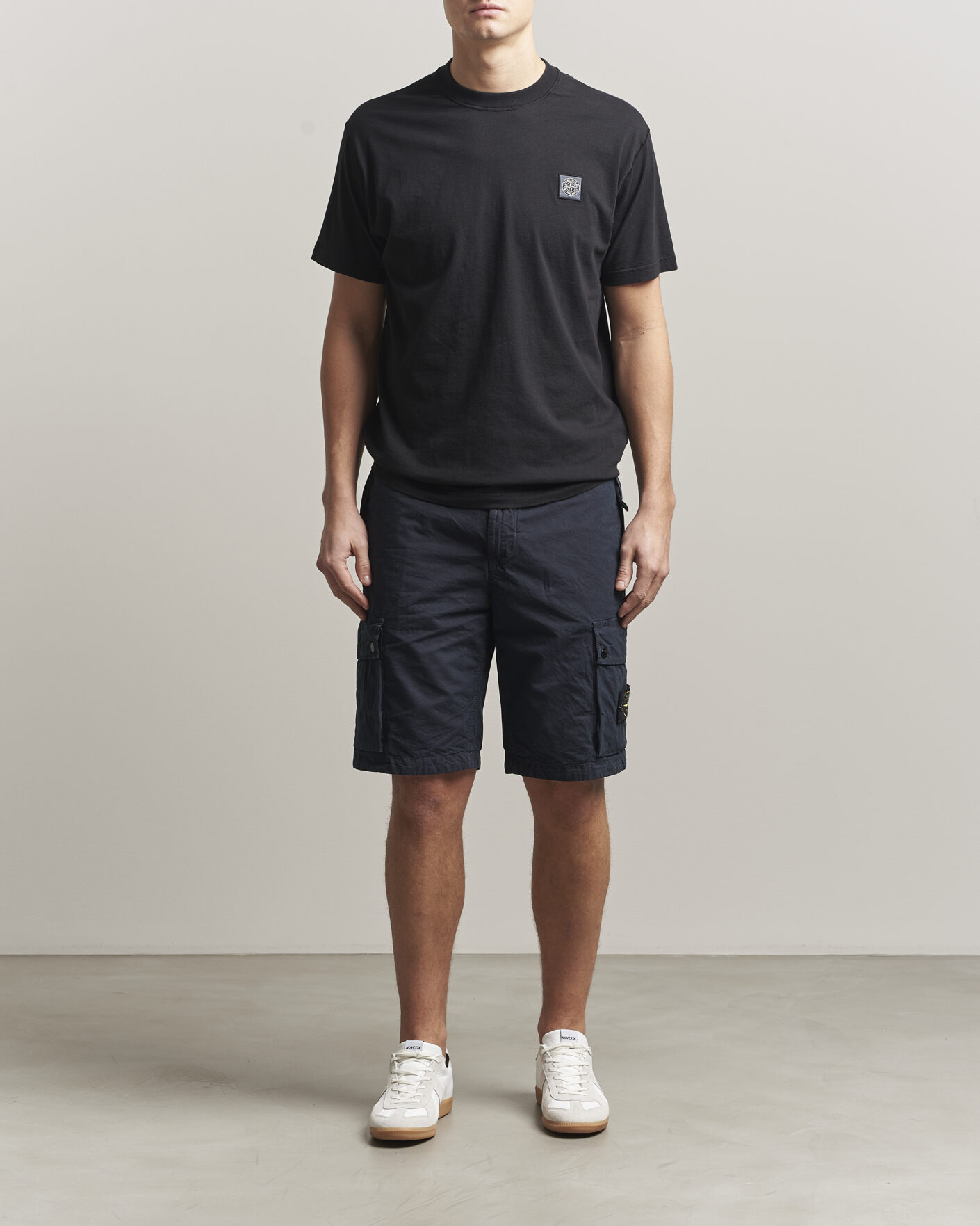 Homme | Shorts | Stone Island | Brushed Cotton Canvas Cargo Shorts Navy