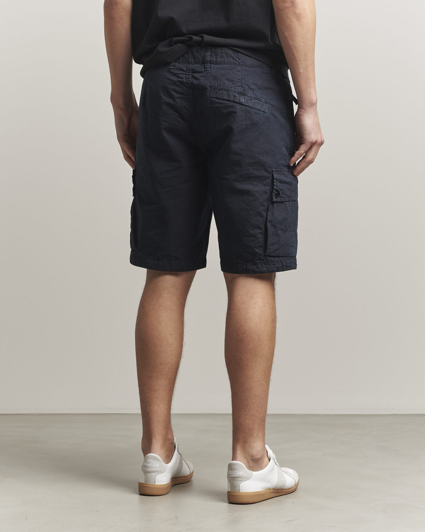 Homme | Shorts | Stone Island | Brushed Cotton Canvas Cargo Shorts Navy