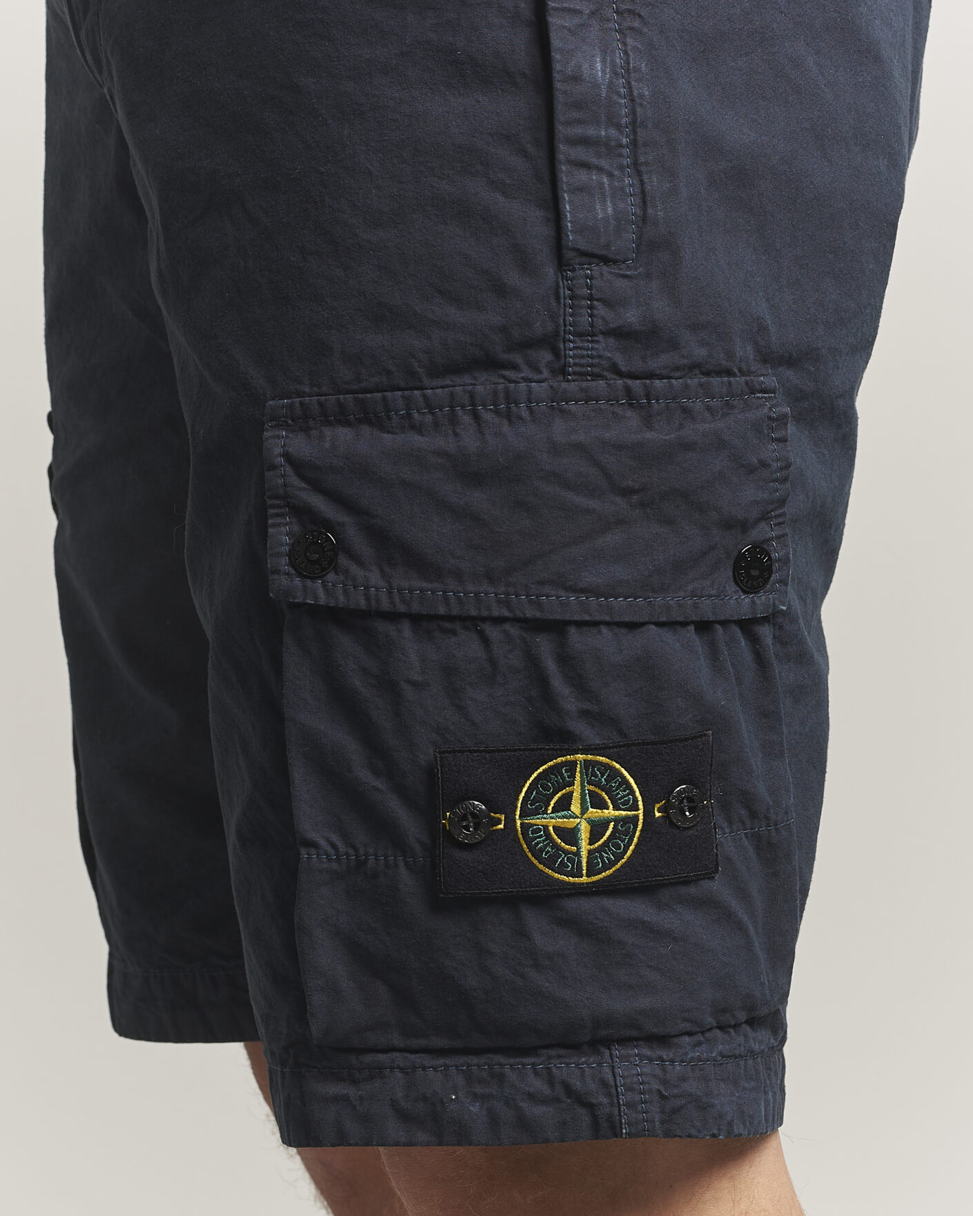 Homme | Shorts | Stone Island | Brushed Cotton Canvas Cargo Shorts Navy