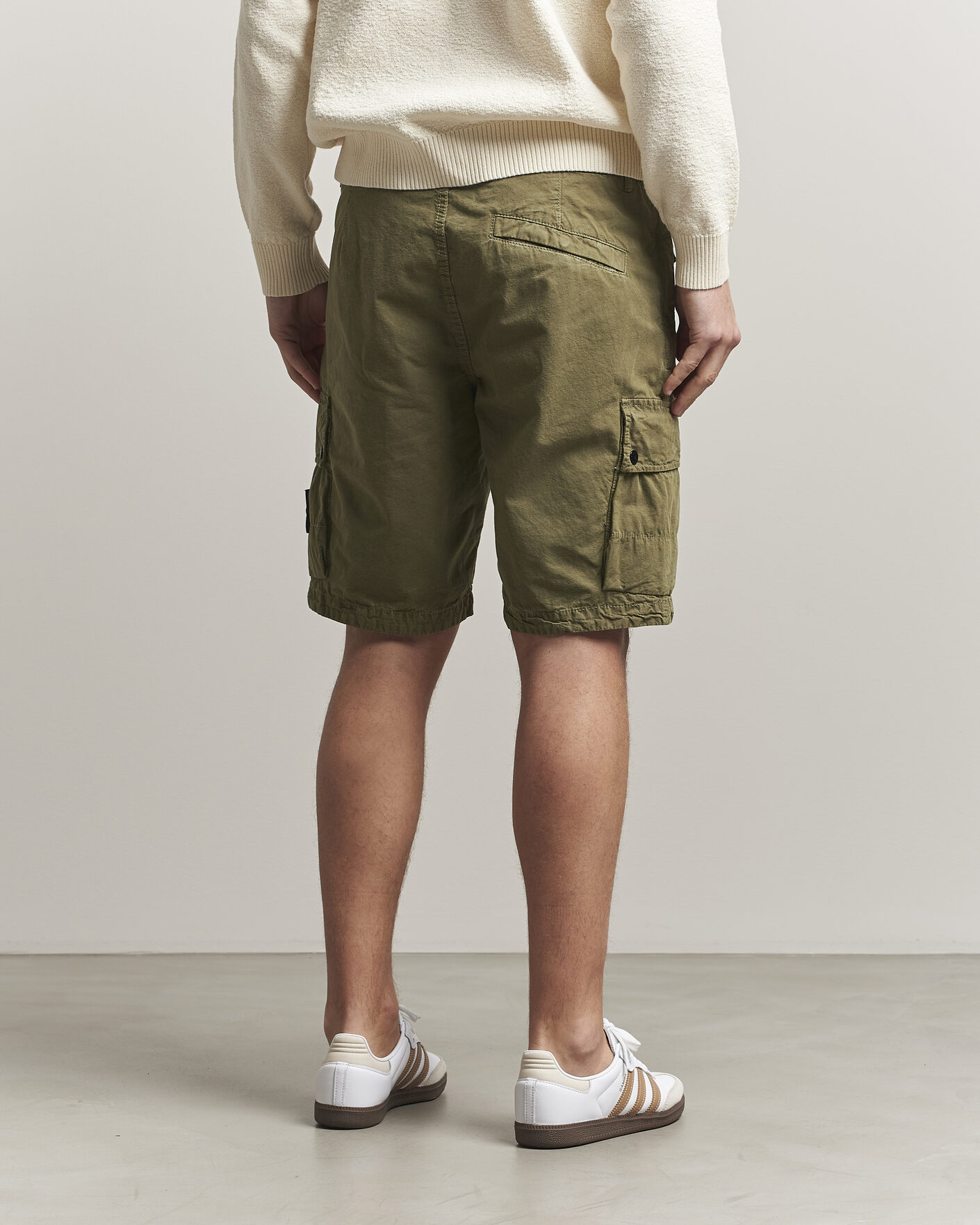 Homme | Shorts | Stone Island | Brushed Cotton Canvas Cargo Shorts Military Green